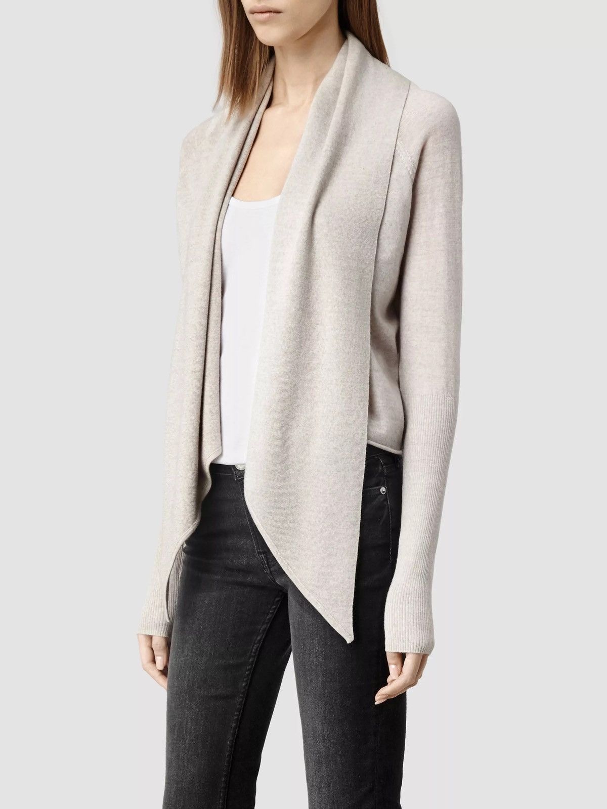 Allsaints Designer Allsaints Merino Wool Cardigan Sweatsr Size UK 10 Size M / US 6-8 / IT 42-44 - 1 Thumbnail