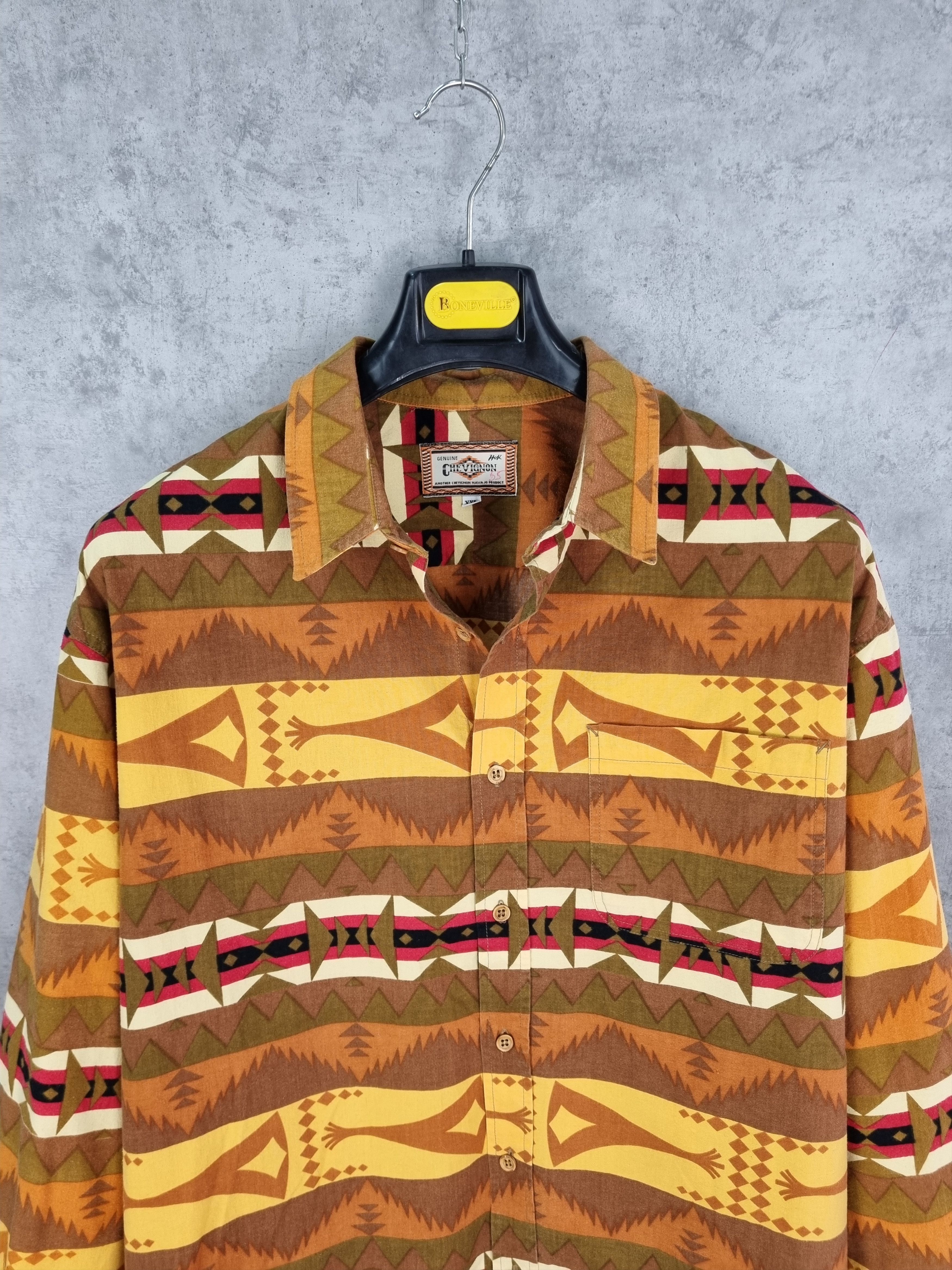 Chevignon × Native Rare size 80s Chevignon Navajo Vintage Shirt Button ups Size US XXL / EU 58 / 5 - 10 Thumbnail