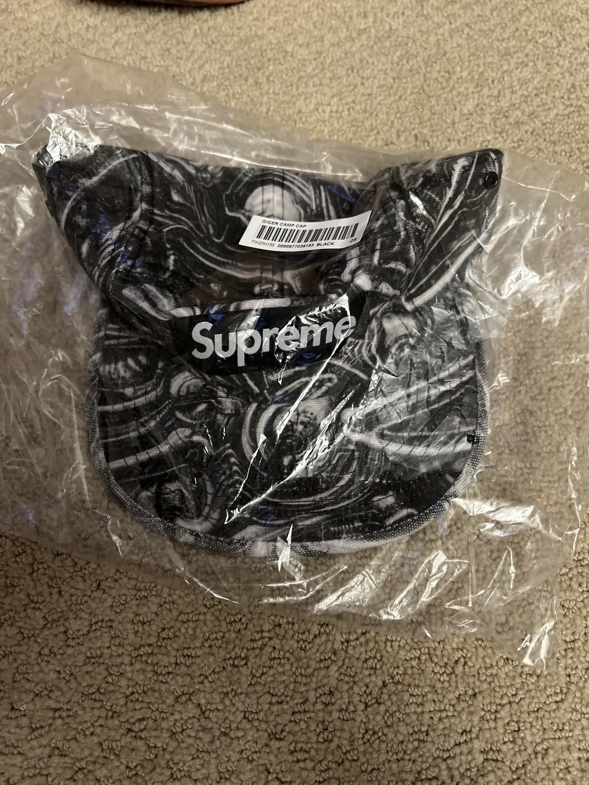 image of Supreme Hr Giger Camp Cap Black Fw23, Men's