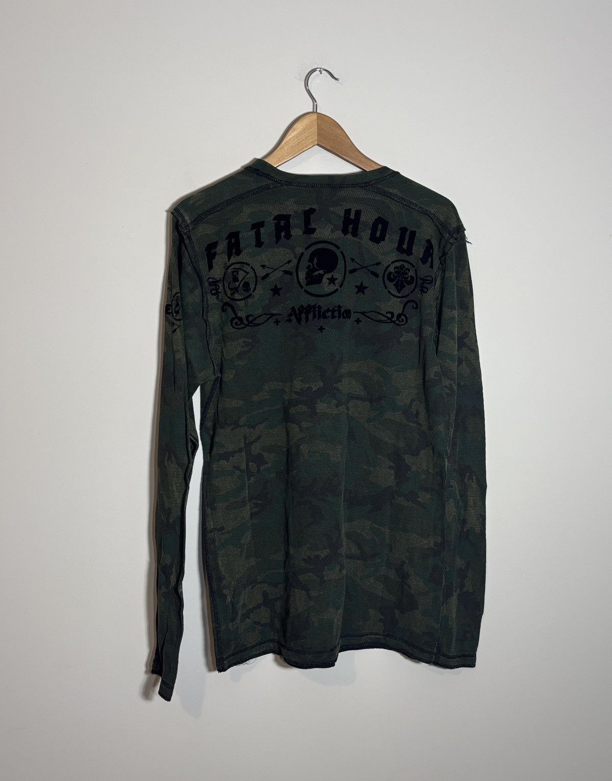 Affliction Affliction Long Sleeve Thermal Reversible Shirt XL Grunge Size US XL / EU 56 / 4 - 4 Thumbnail