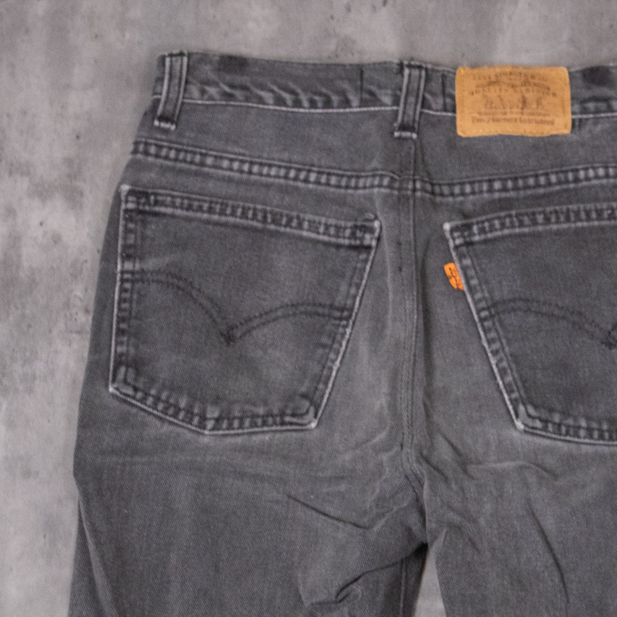 Levi's Vintage Clothing × Vintage Vintage 1990's Levis 619 Orange Tab Skinny Fade Black Pant's Size US 26 / EU 42 - 15 Thumbnail