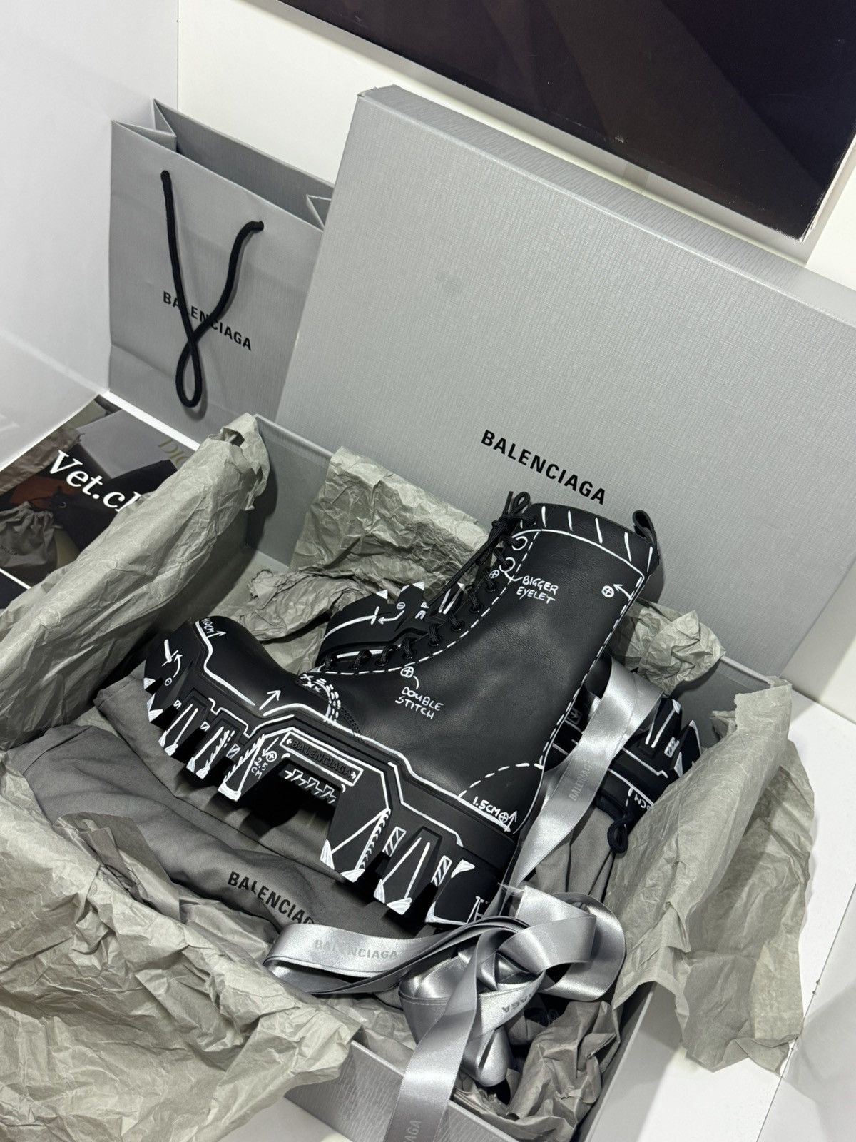 Balenciaga Balenciaga sketch bulldozer boots 41 | Grailed