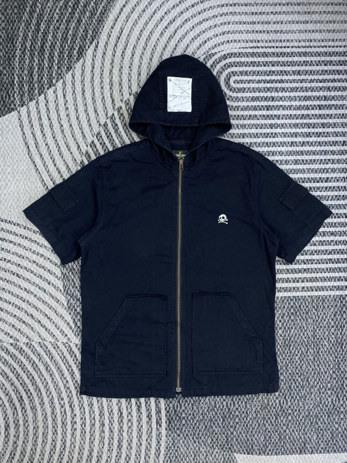 Japanese Brand Vintage Six Sim Sadism Skull Embroidery Zip-Up Hooded Jacket Size US M / EU 48-50 / 2 - 1 Thumbnail