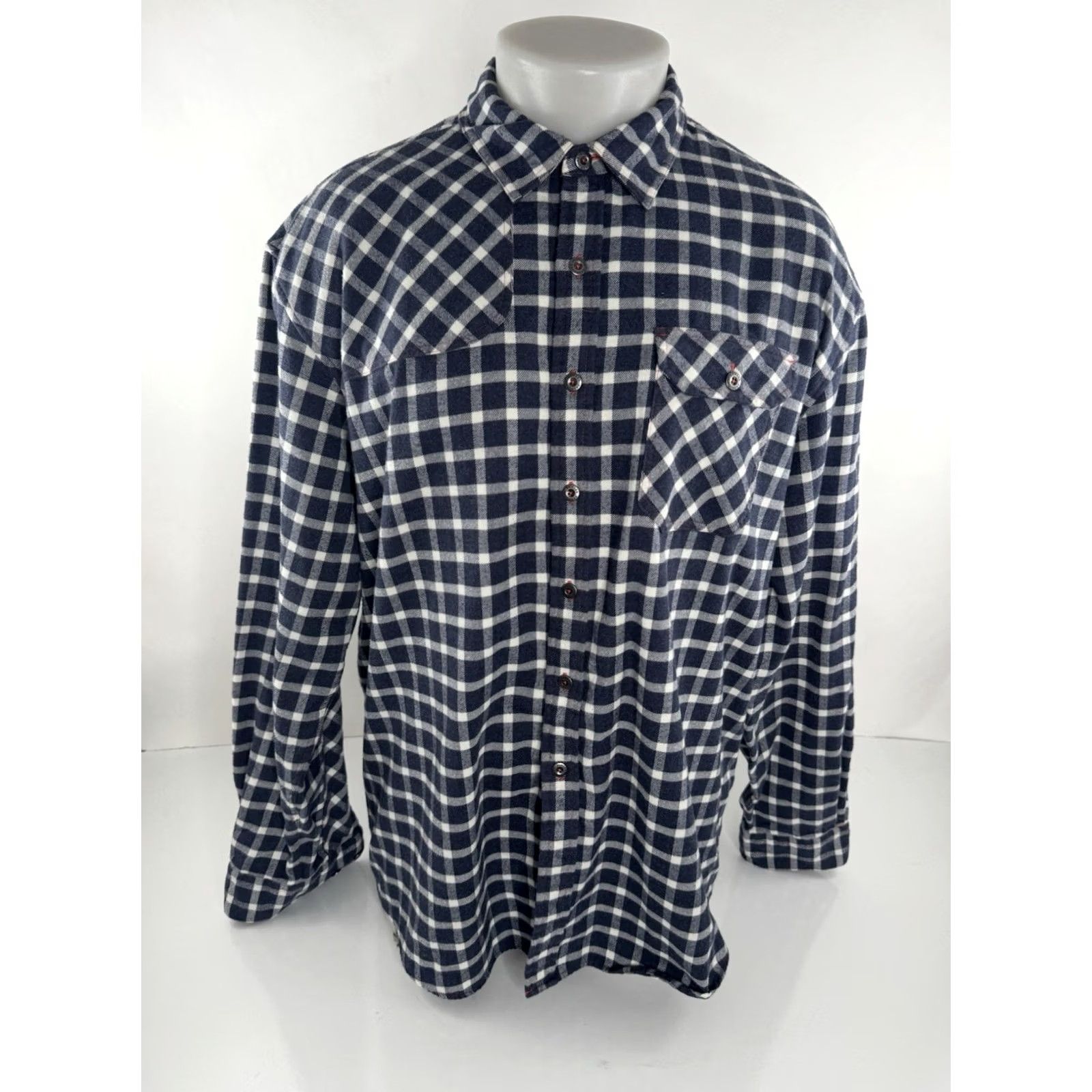 Howler Brothers HOWLER BROS Western Shirt Plaid Flannel XL Button-Up Long Sleeve Blues White Shoulder Patch Forearm Patch Mens XL Shirt Size US XL / EU 56 / 4 - 2 Thumbnail