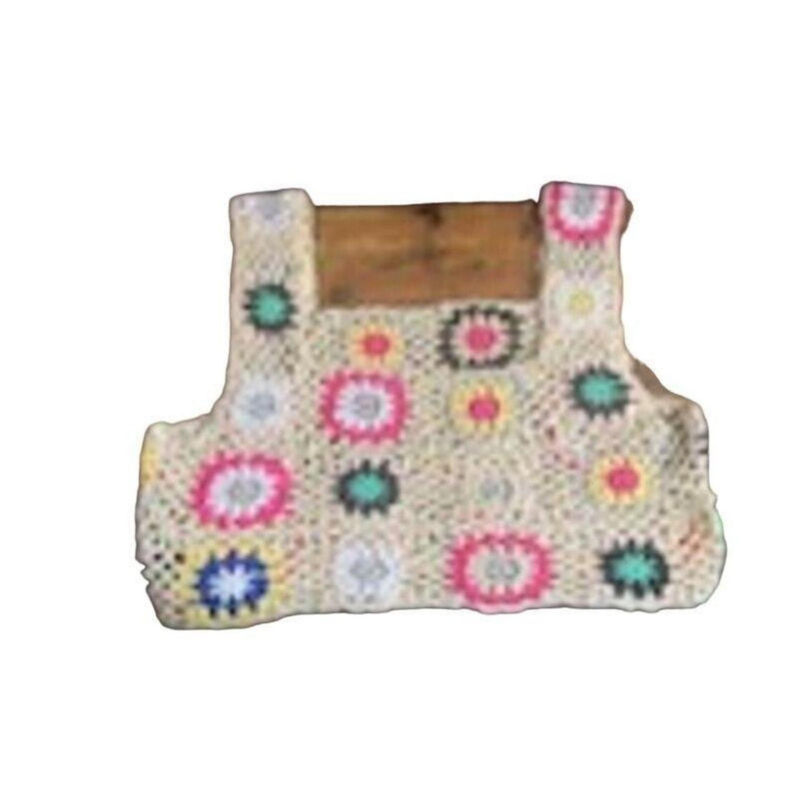 The Unbranded Brand Handmade crochet crop top square Size ONE SIZE - 2 Thumbnail