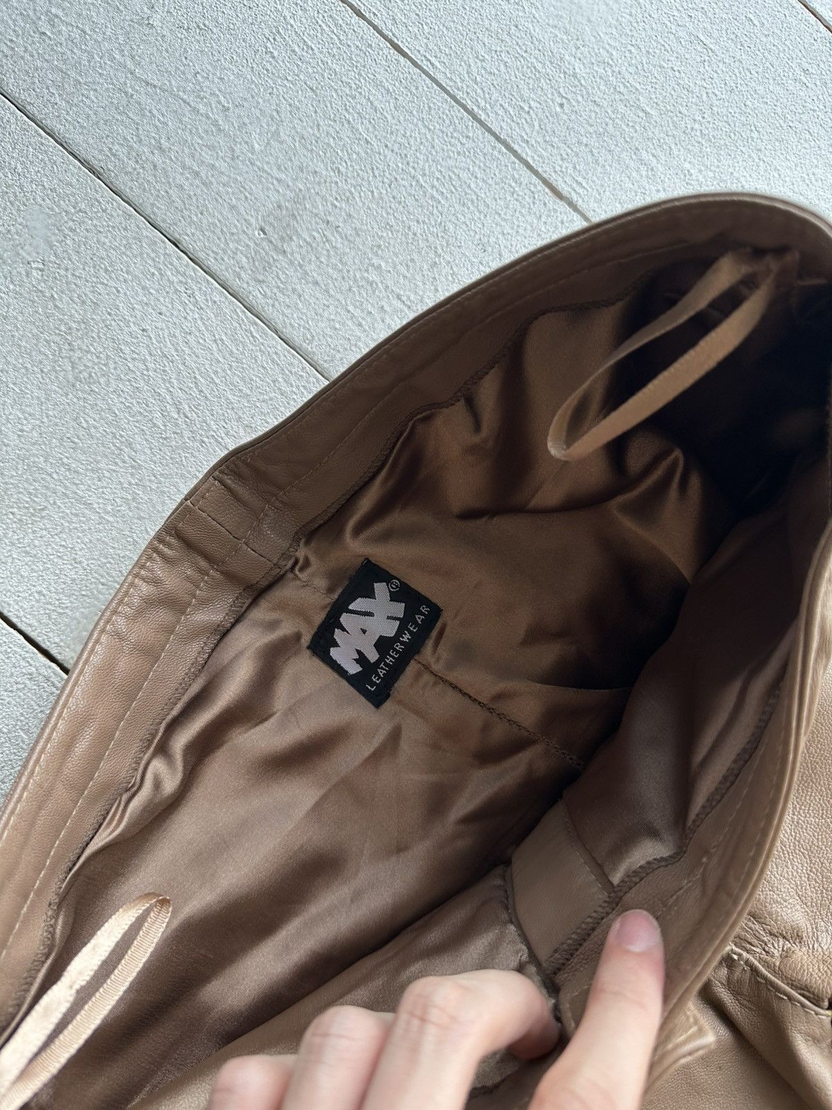 Leather × Vintage 🚨Vintage leather pants motorcycles BROWN LUXURY Y2K Size 25" / US 0 / IT 36 - 3 Thumbnail