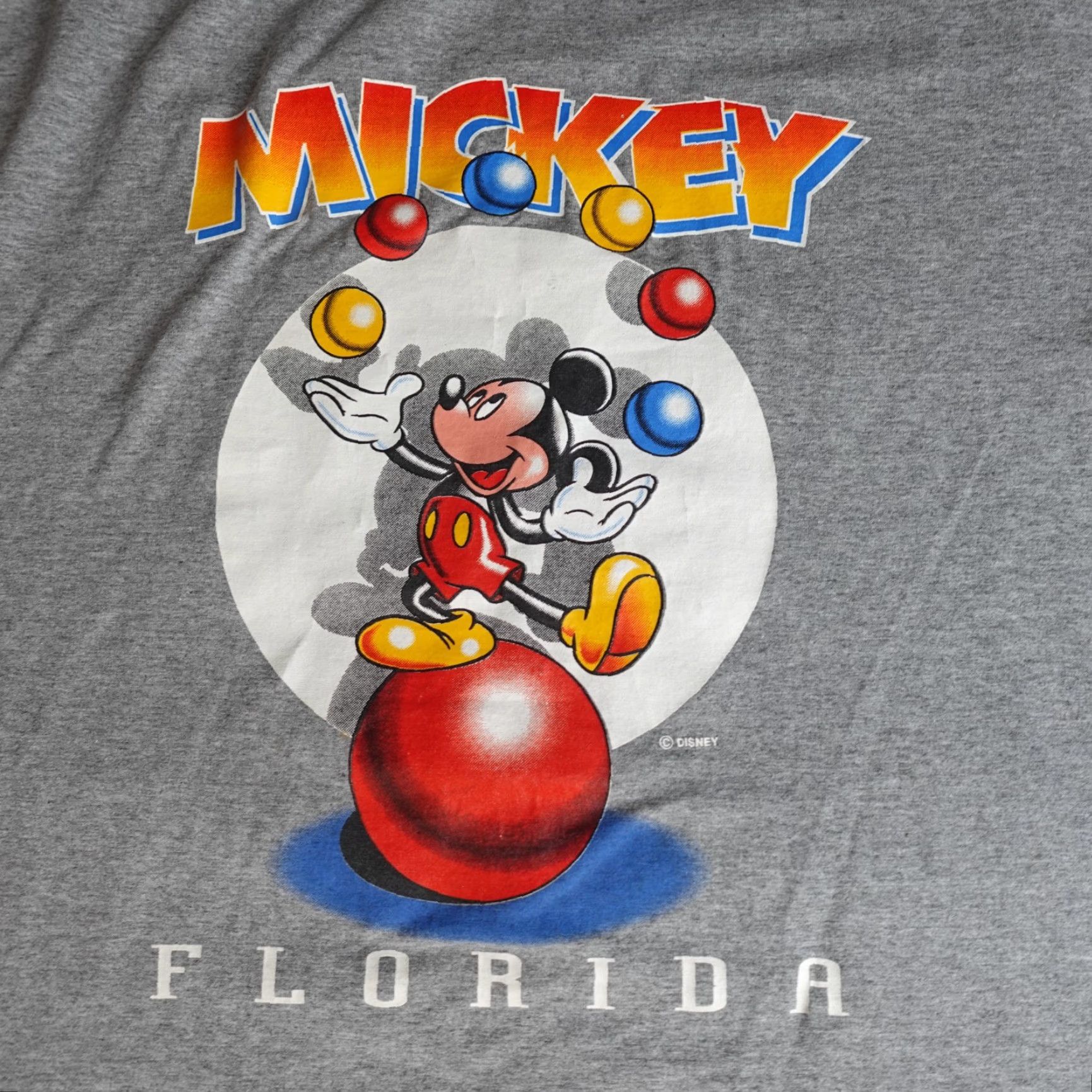 Velva Sheen VINTAGE Velva Sheen Mickey Mouse Shirt XL Men's Gray Cotton T-Shirt Graphic Print Disney 1990s US Made Size US XL / EU 56 / 4 - 2 Thumbnail