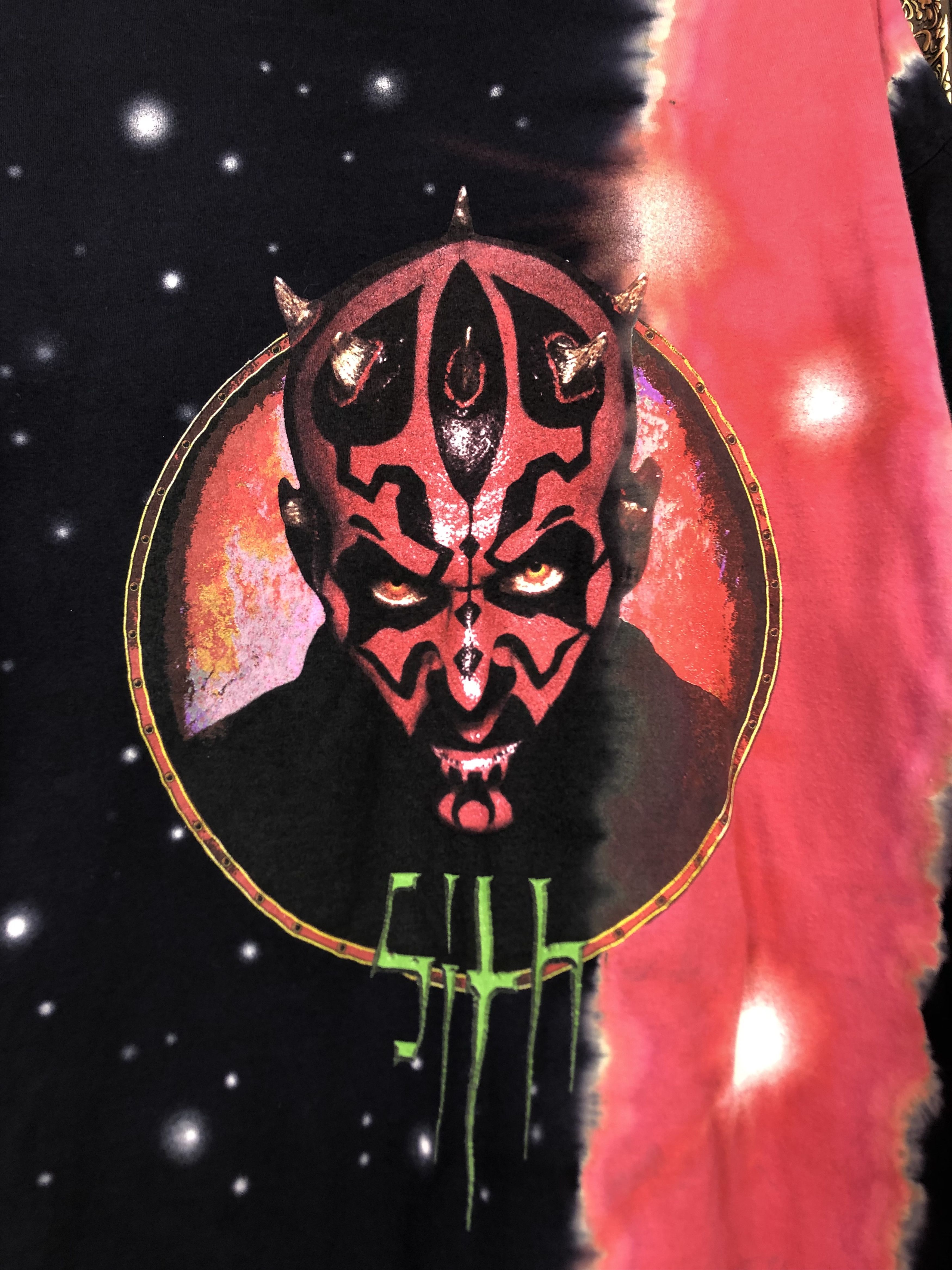 Vintage Vintage 90's Star Wars Darth Maul Tie Dye Graphic Shirt Tee Size US XL / EU 56 / 4 - 6 Thumbnail