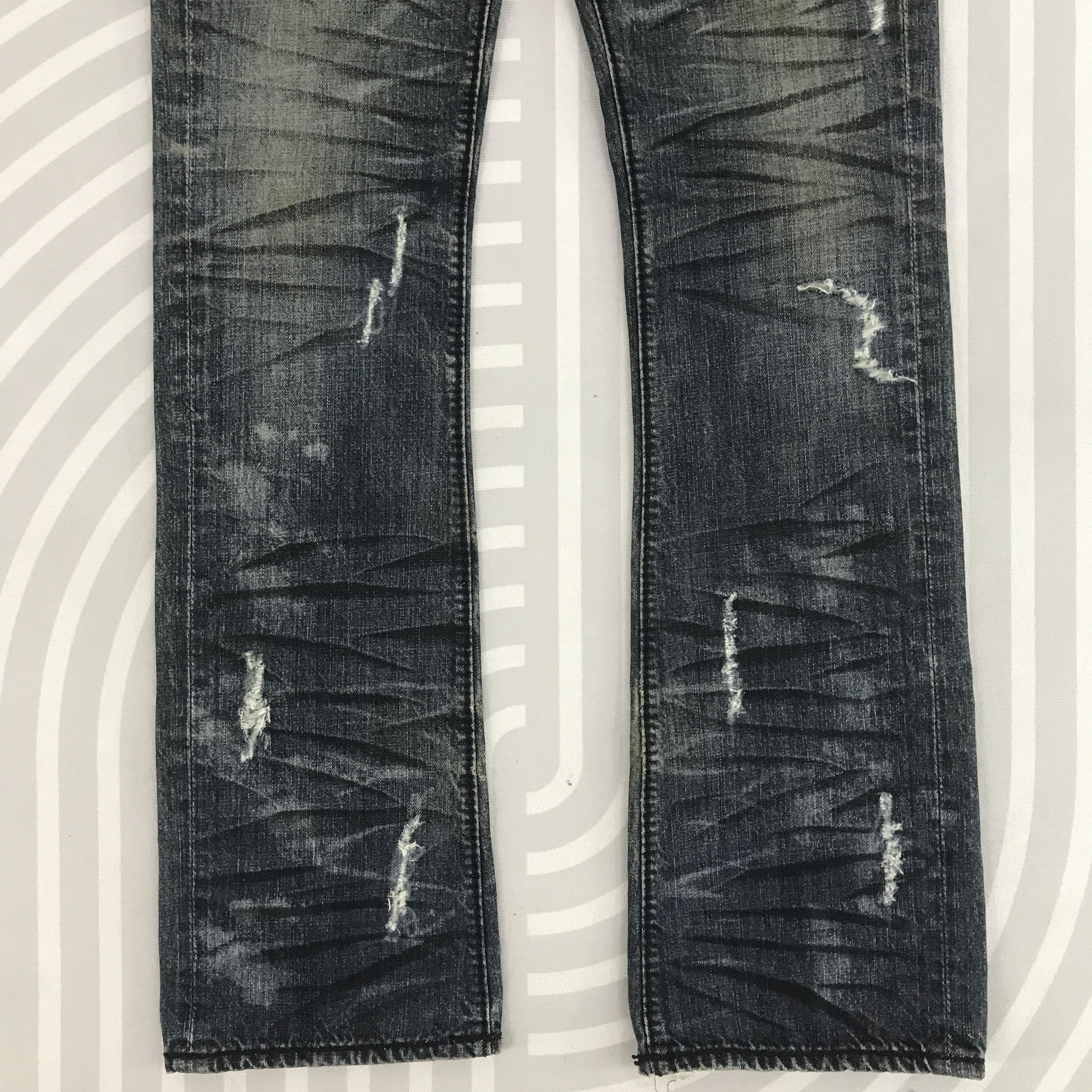 Japanese Brand × Vintage Flare Japanese brand Style Distressed Bootcut Denim pants Size US 30 / EU 46 - 3 Thumbnail