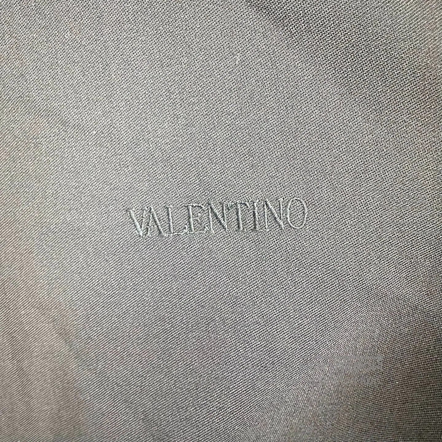 Valentino Valentino navy blue embroidered logo zip jacket coat. Size US XL / EU 56 / 4 - 3 Thumbnail