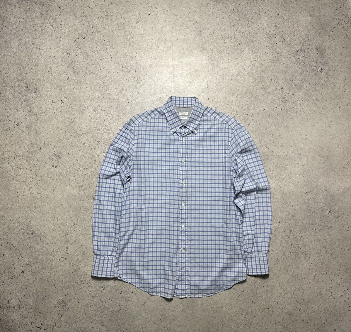 Brunello Cucinelli Brunello Cucinelli Check Button Up Luxury Shirt Size M Size US M / EU 48-50 / 2 - 2 Thumbnail