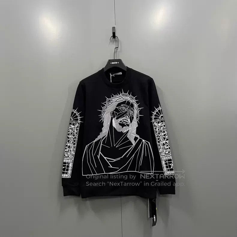 Givenchy Givenchy Black Line Character Printed Sweatshirt Size US S / EU 44-46 / 1 - 1 Thumbnail