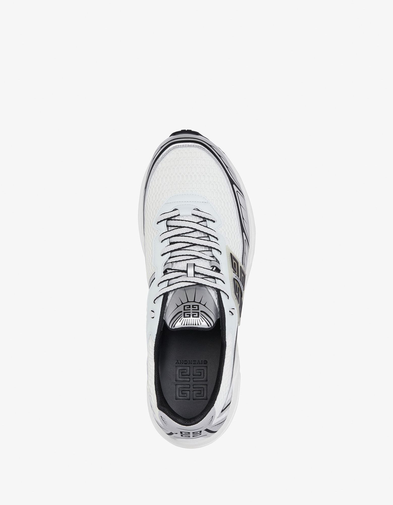 Givenchy Givenchy White and Silver NFNTY-52 Runners Size US 12 / EU 45 - 5 Thumbnail