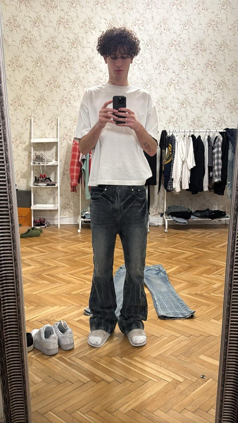 Japanese Brand × Vintage Lost tape flared denim Size US 31 - 5 Thumbnail