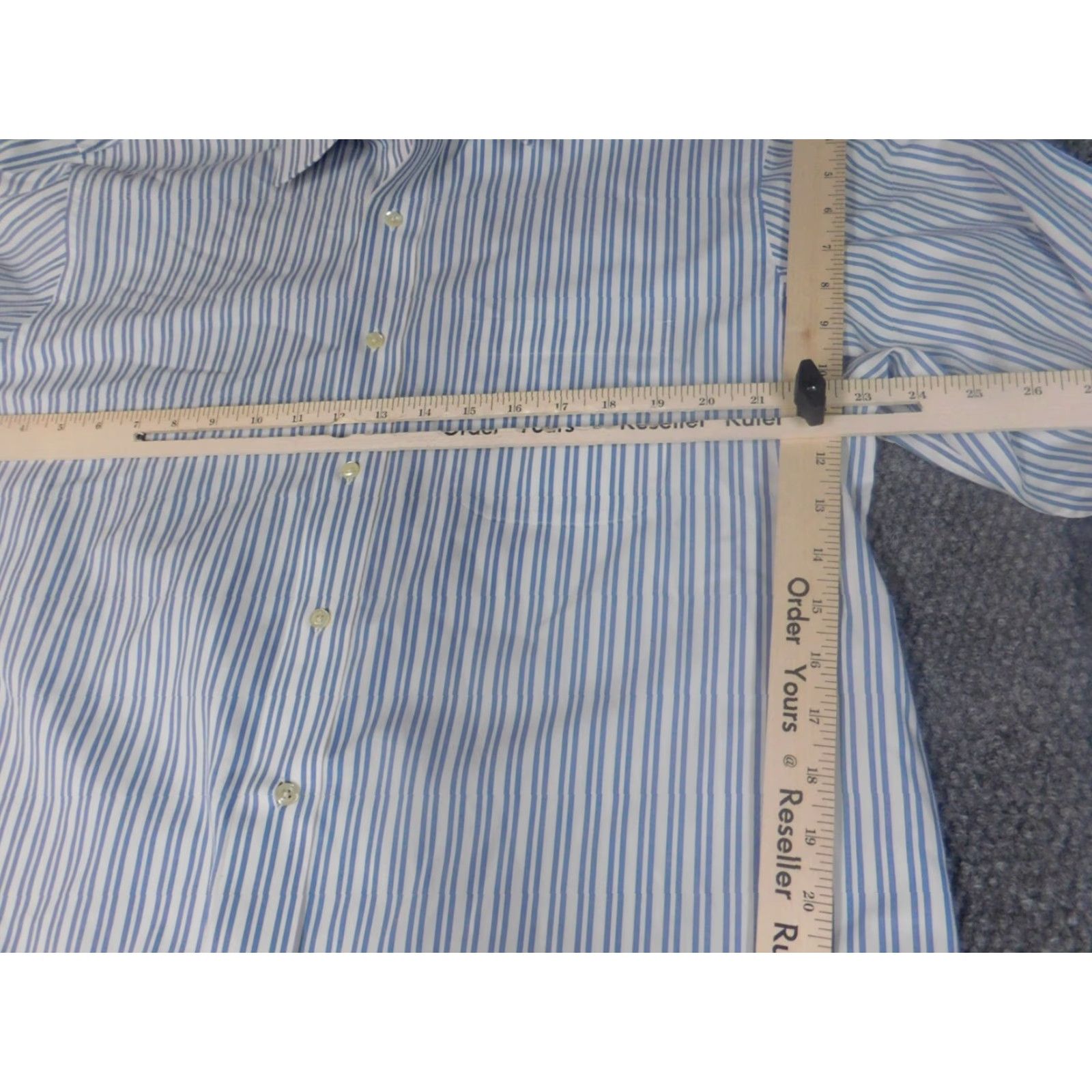 Brooks Brothers Brooks Brothers Mens Shirt 16.5 Blue Striped Button Up Classic Casual Dress Shirt Regular Long Sleeve Mens Size US XL / EU 56 / 4 - 4 Thumbnail