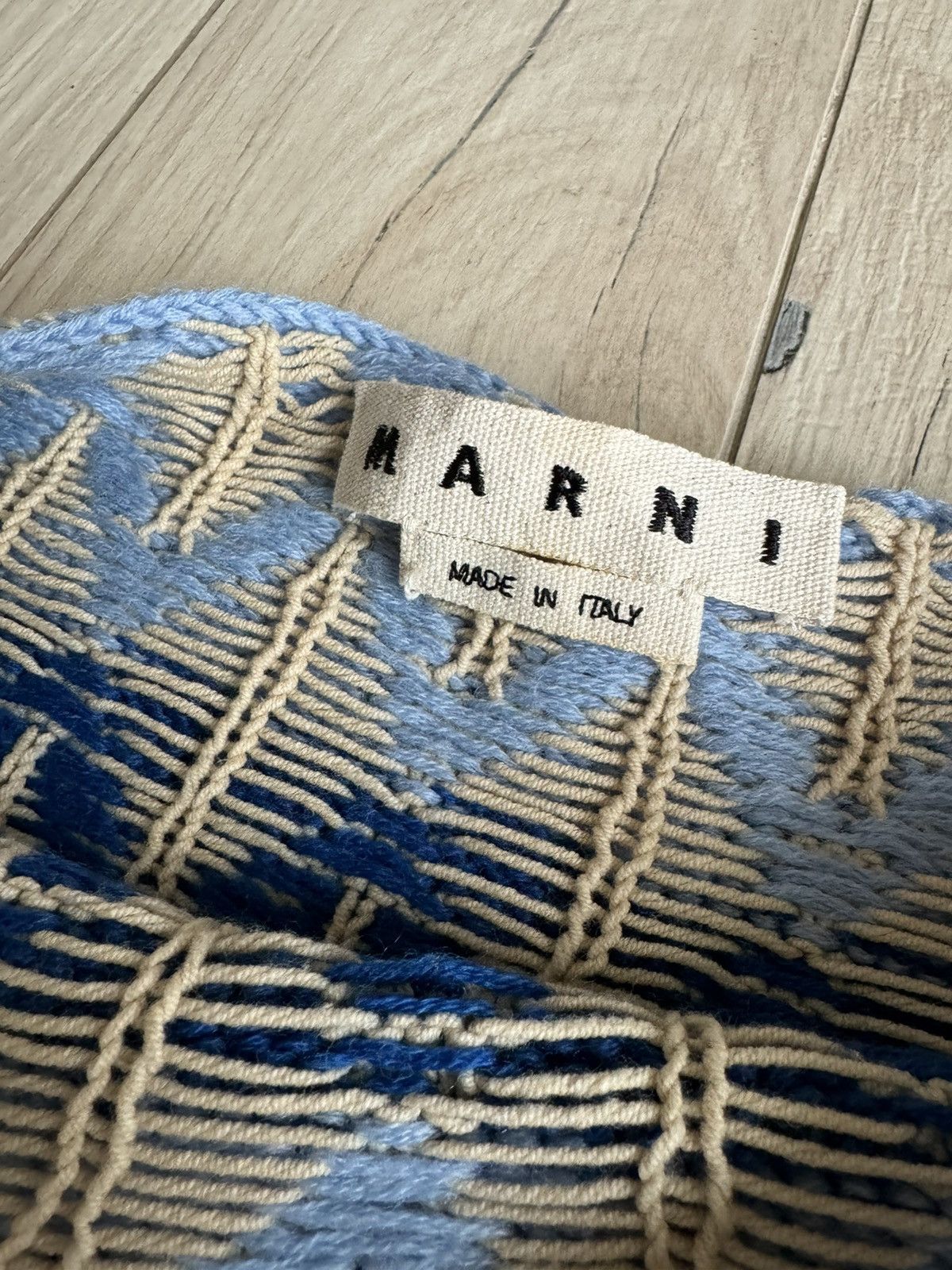 Marni FW20 Marni Thick Knitted Handmade Blue WoolSweater Size US M / EU 48-50 / 2 - 9 Thumbnail