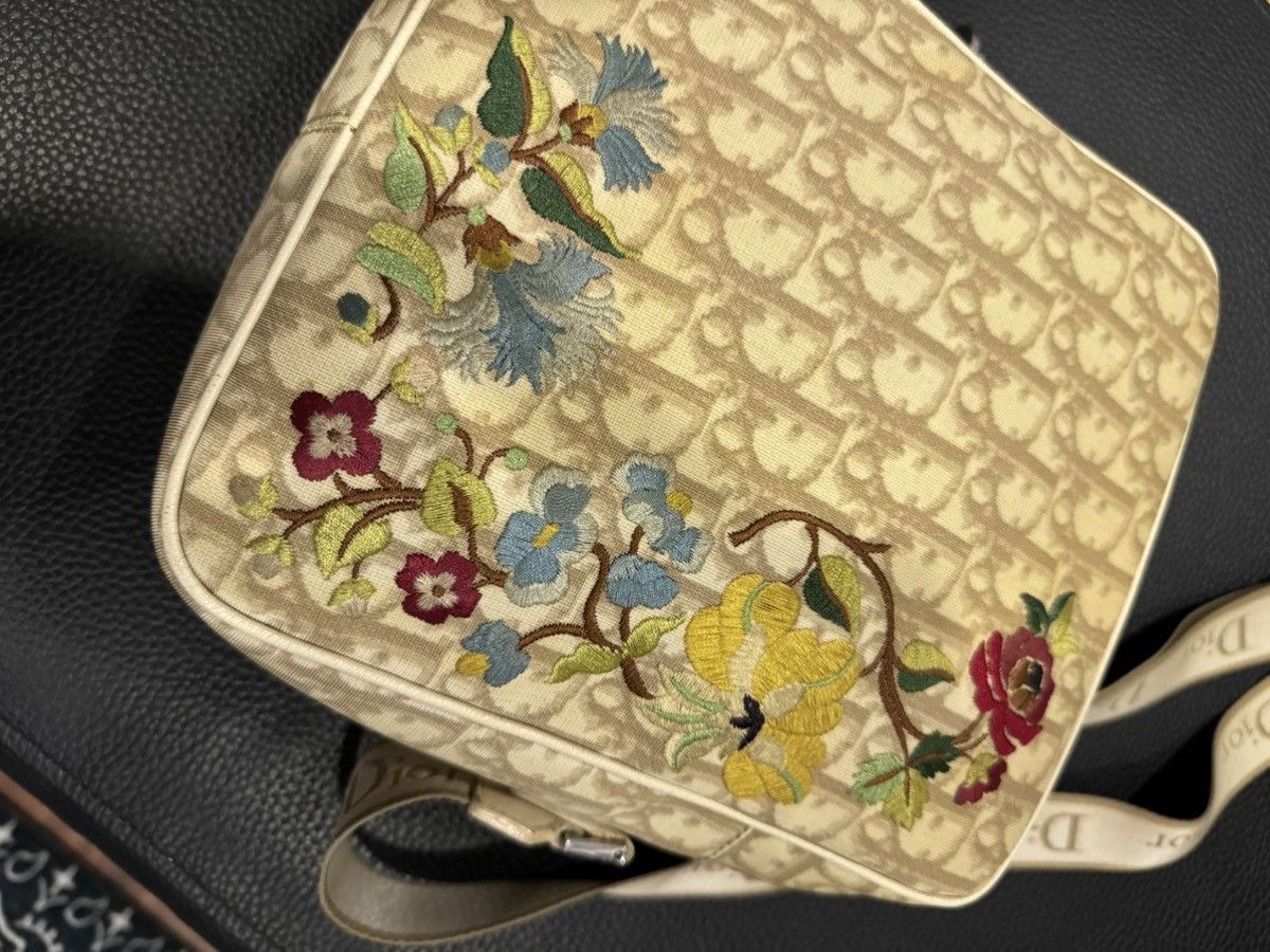 Dior Dior Vintage Beige Flower Trotter Oblique Monogram (2004) Size ONE SIZE - 5 Thumbnail
