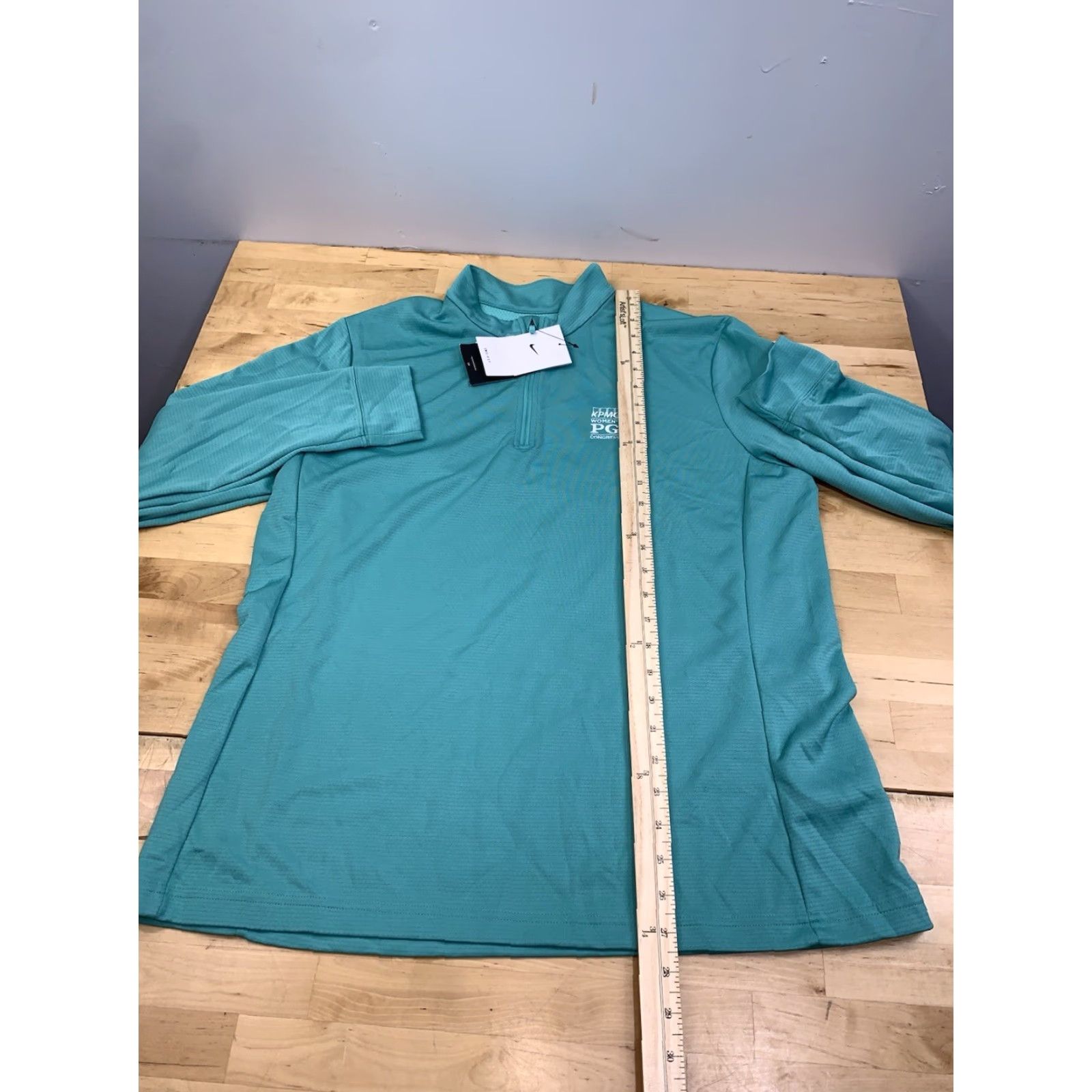 Nike Nike Sweatshirt Womens XL Green 1/4 Zip Pullover Mock Neck Dri-FIT Golf Activewear Stretch Size XL / US 12-14 / IT 48-50 - 5 Thumbnail