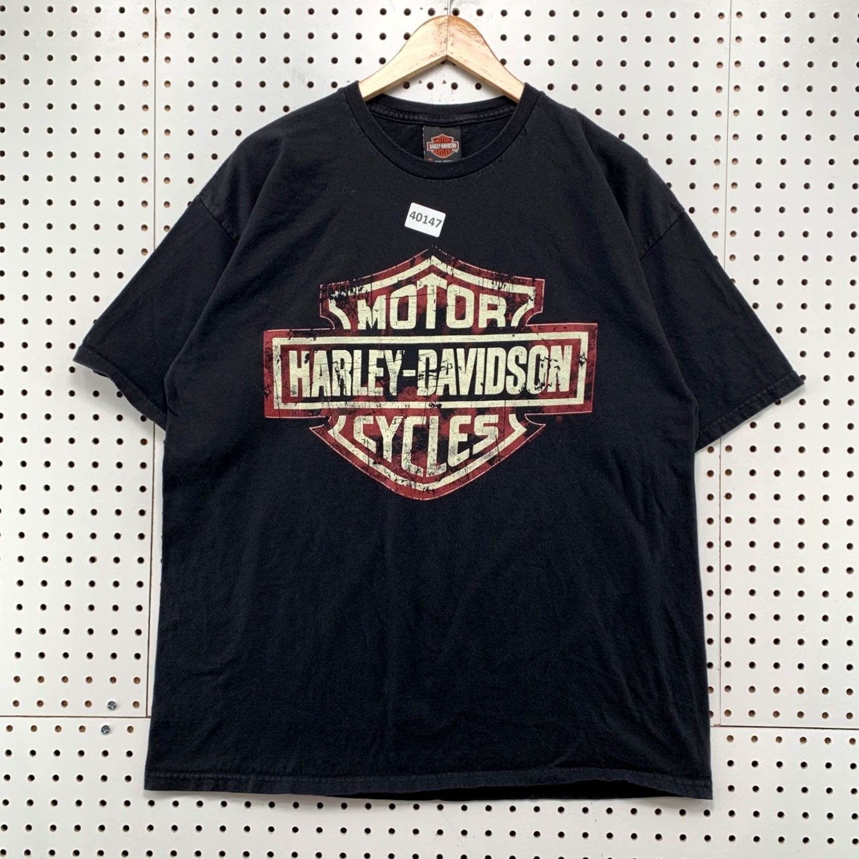 Harley Davidson Harley-Davidson Shirt Mens XL Black Fox Rivers ST Charles Illinois 23x28.5 Size US XL / EU 56 / 4 - 3 Thumbnail