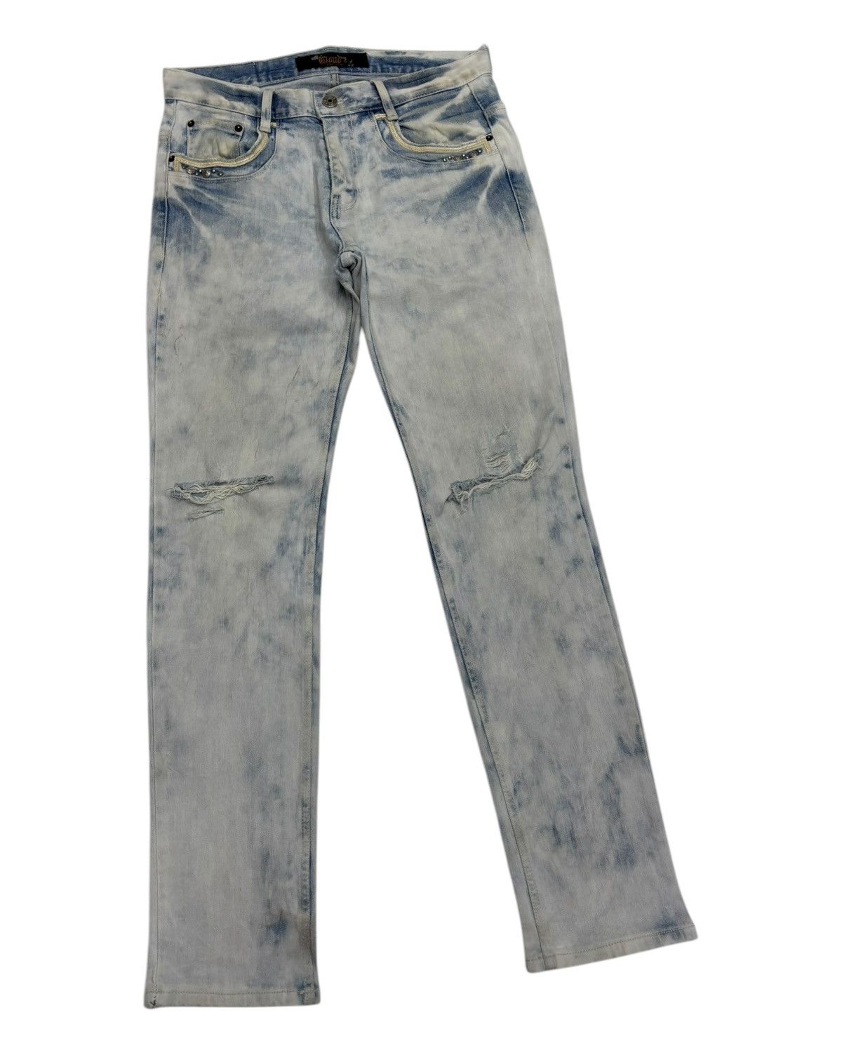 If Six Was Nine × Le Grande Bleu (L.G.B.) × Yasuyuki Ishii 🔥VINTAGE CLOUD72 BLEACHED DISTRESSED DENIM JEANS Size US 32 / EU 48 - 3 Thumbnail