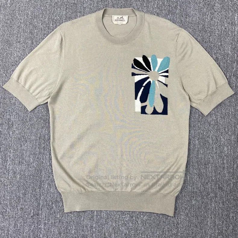 Hermes Hermes Terry knit short-sleeve Size S / US 4 / IT 40 - 1 Thumbnail