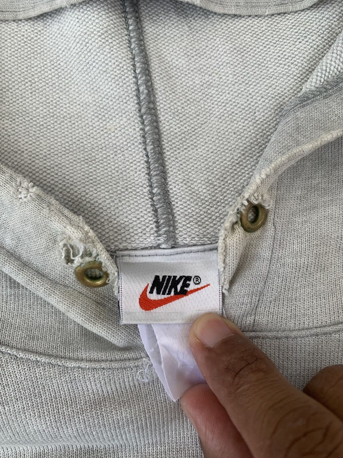 Nike Vintage Distressed Nike Centre Hoodie Size US XL / EU 56 / 4 - 9 Thumbnail