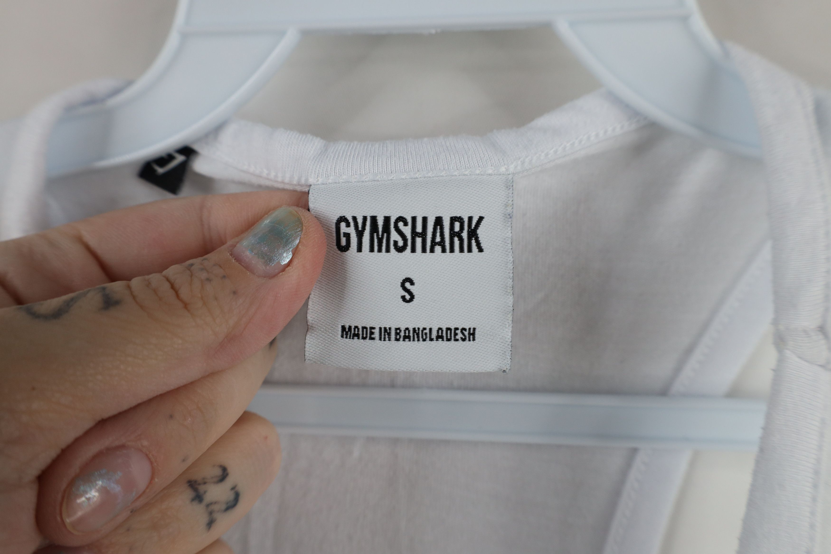 Gymshark × Vintage Gymshark Out Oversized Gym Training Tank Top T-Shirt White Size S / US 4 / IT 40 - 5 Thumbnail
