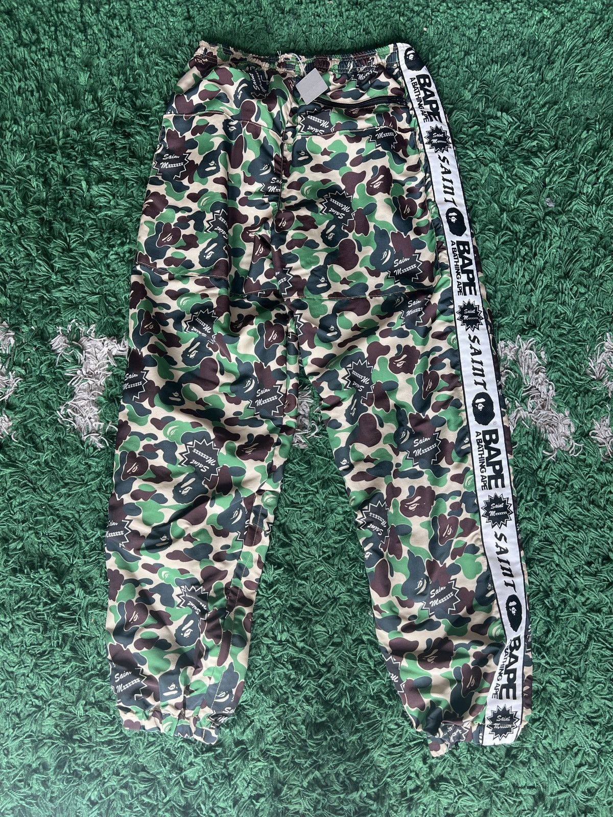 Bape × Saint Michael Bape x Saint Michael ABC Camo Track Pants Size US 33 - 2 Thumbnail