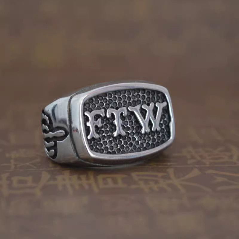 Jewelry Retro Jewelry Rings Open Size Chrome Ring (Size 7-13) Size ONE SIZE - 1 Thumbnail