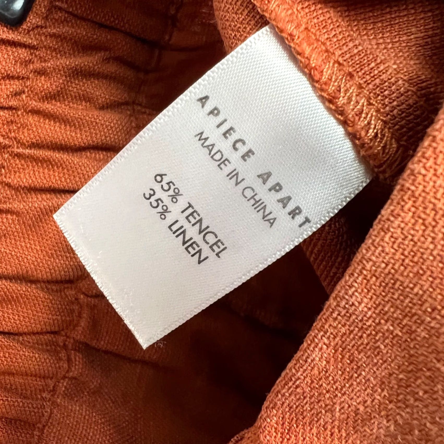 Apiece Apart Apiece Apart Rust Orange Tapered Pants Size 4 Linen Blend Pleated Drawstring Size 27" / US 4 / IT 40 - 4 Thumbnail
