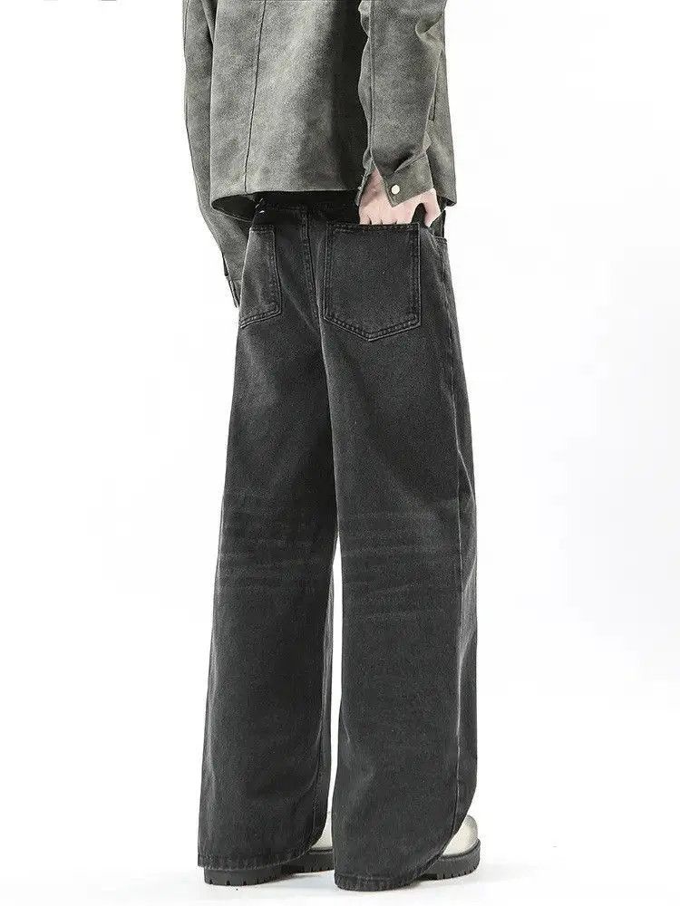 Japanese Brand Retro loose straight leg wide leg jeans Size US 32 / EU 48 - 2 Thumbnail