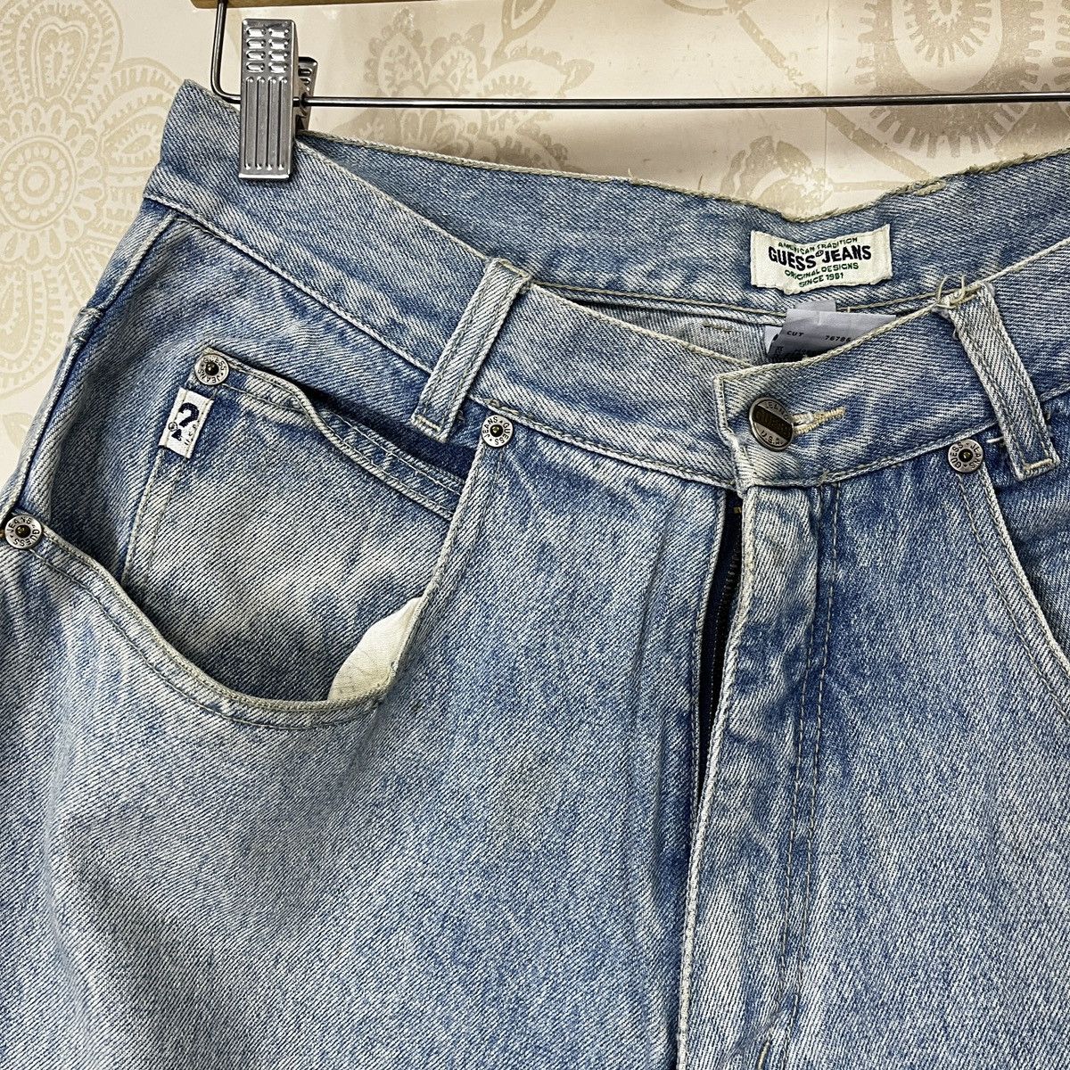 Guess × Vintage Vintage 90s GUESS USA Baggy Denim Size US 32 / EU 48 - 6 Thumbnail