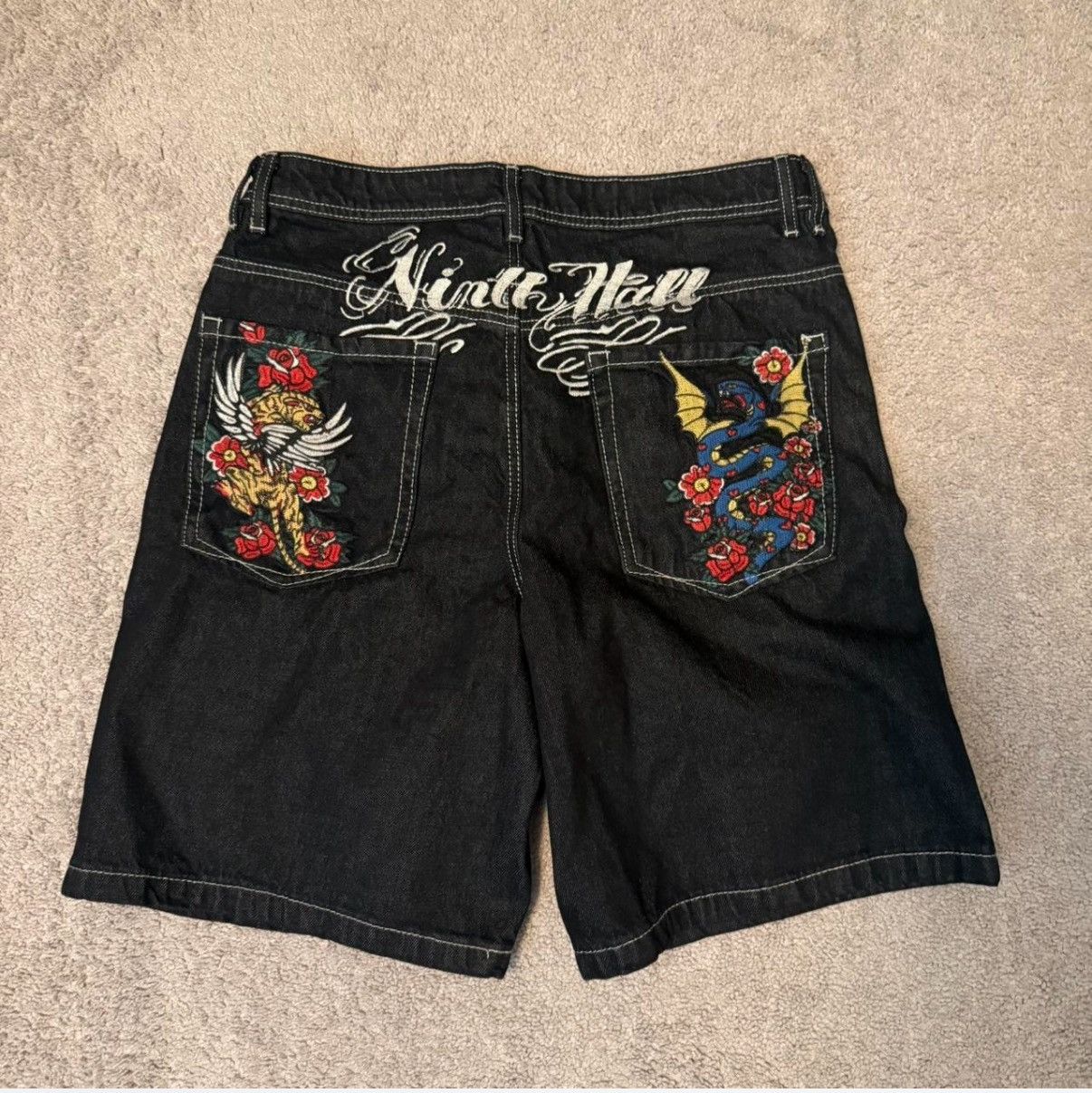 Ninth Hall Women’s ninth hall black wash shorts Size 36" / US 14 / IT 50 - 2 Thumbnail