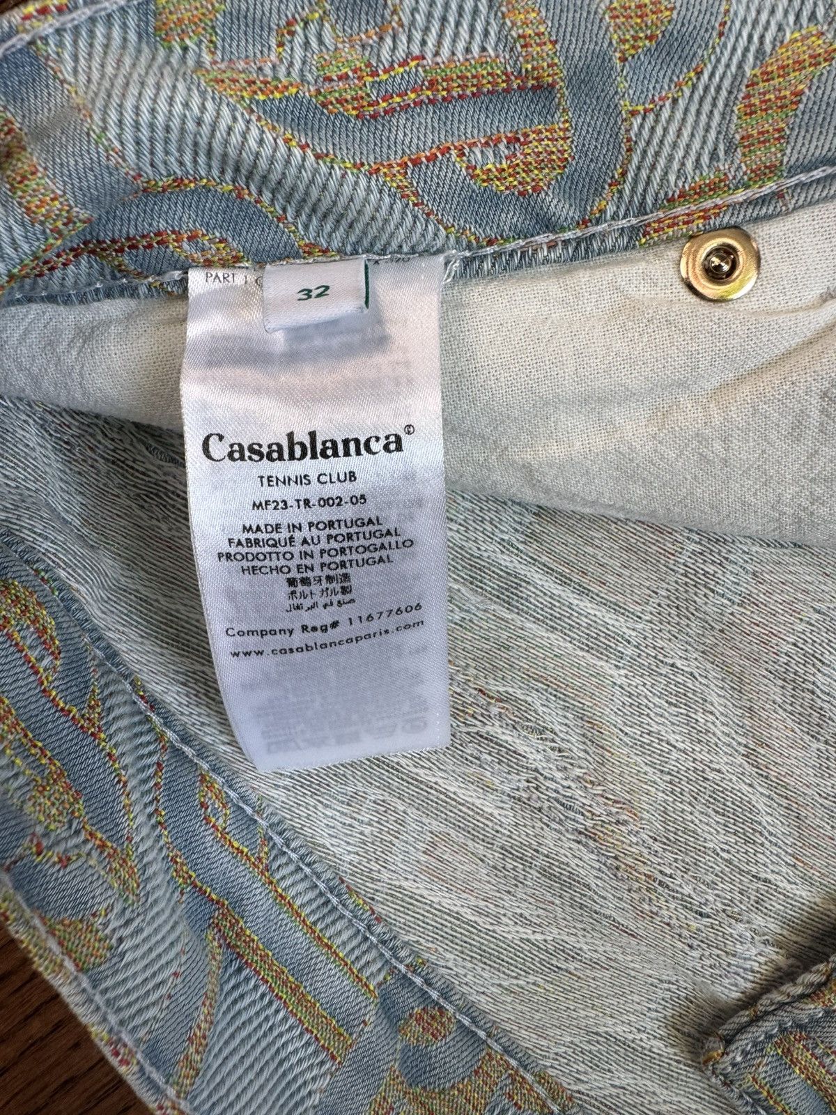 Casablanca Casablanca Monogram Print Denim Jeans Size US 32 / EU 48 - 4 Thumbnail