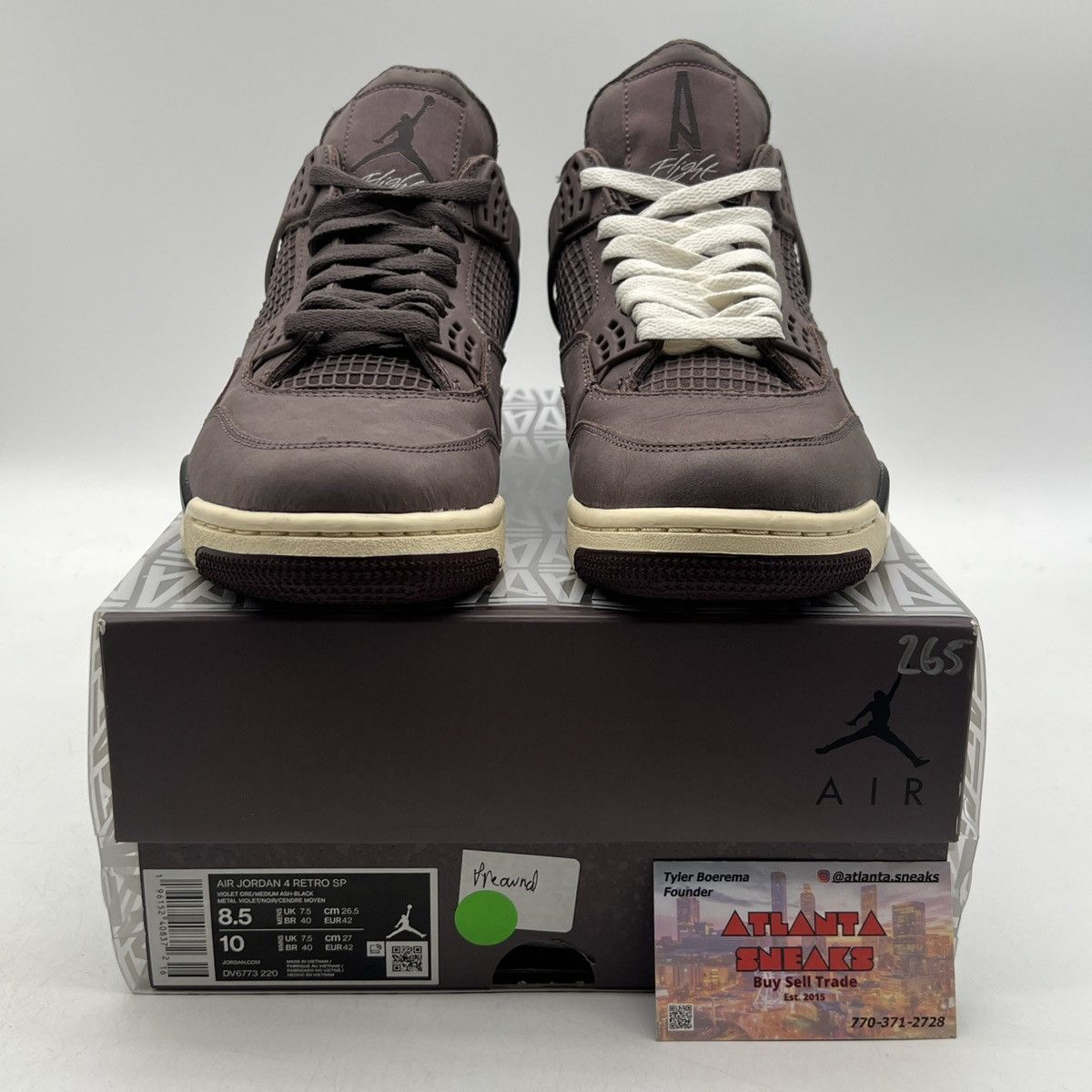 Jordan Brand A Ma Maniére x Air Jordan 4 Violet Ore Size US 8.5 / EU 41-42 - 2 Thumbnail