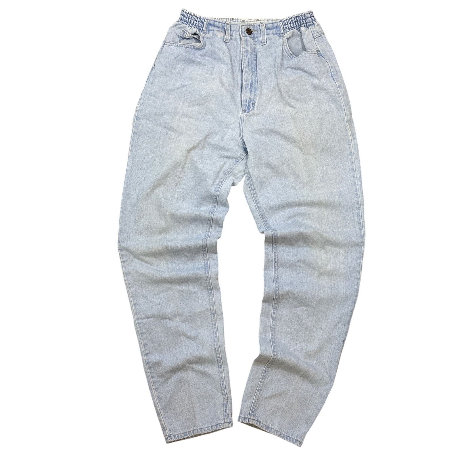Lee Vintage Y2K elastic waist Lee Jeans sz 12 Long light blue Size 34" / US 12 / IT 48 - 1 Thumbnail