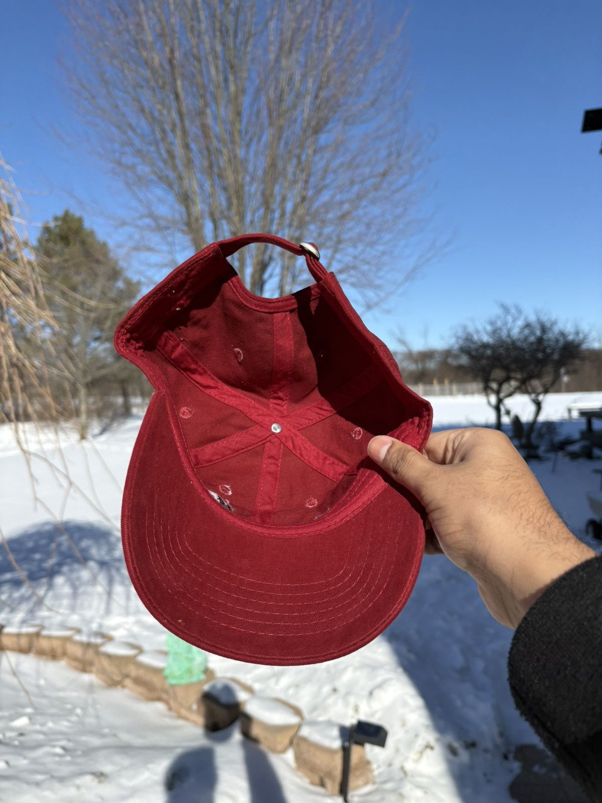 Caterpillar CAT Caterpillar Vintage 90s Hat Cap Strapback Script OSFA Size ONE SIZE - 7 Thumbnail