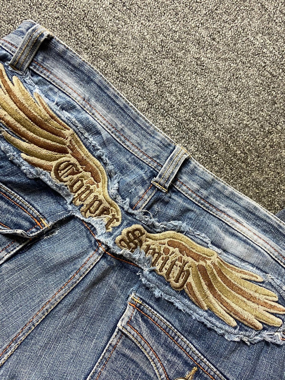 Japanese Brand Vintage Copper Smith Light Wash Denim Jeans (143) Size US 35 - 3 Thumbnail