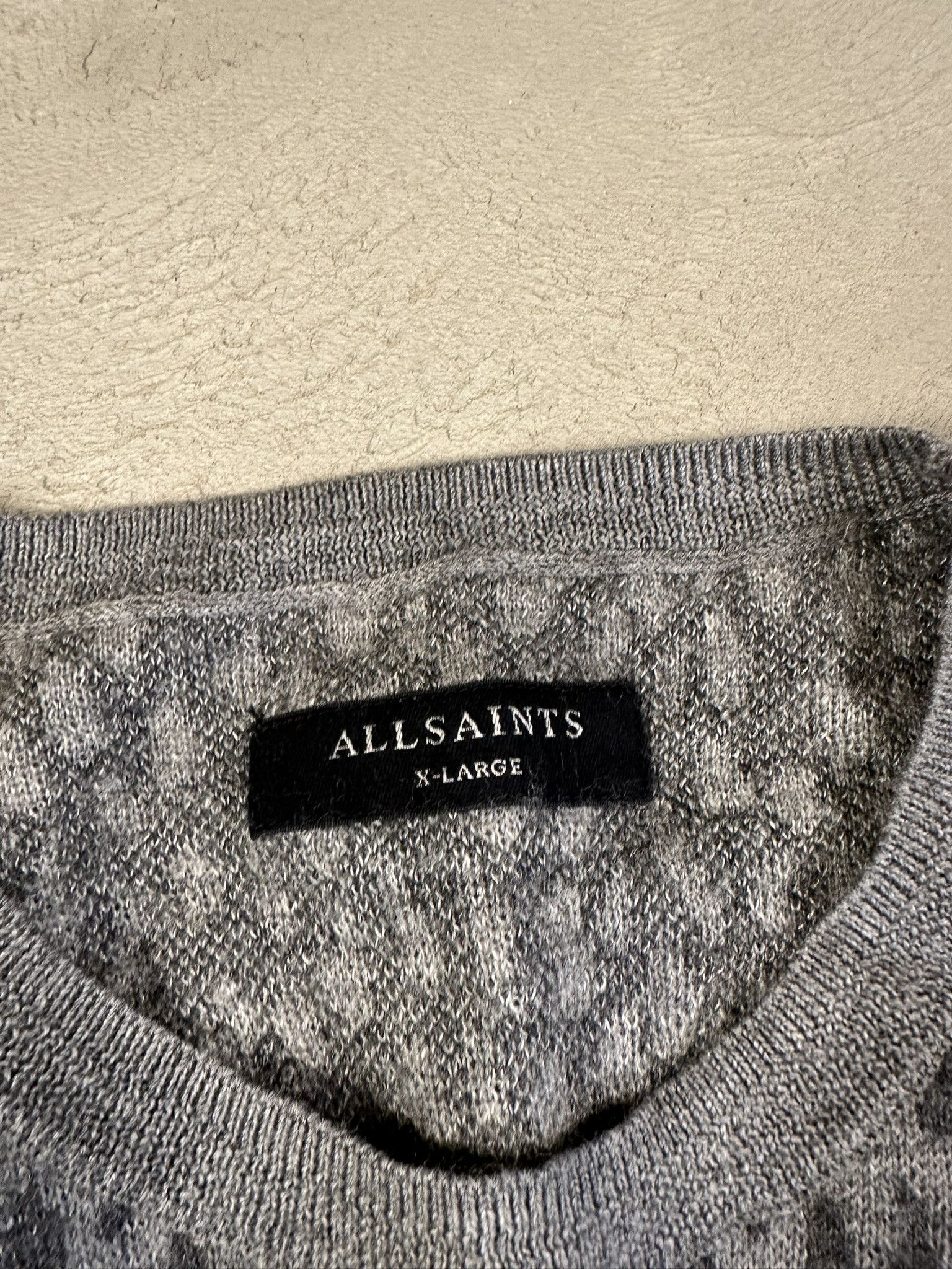 Allsaints Merino Wool Leopard Boxy Knit Sweater