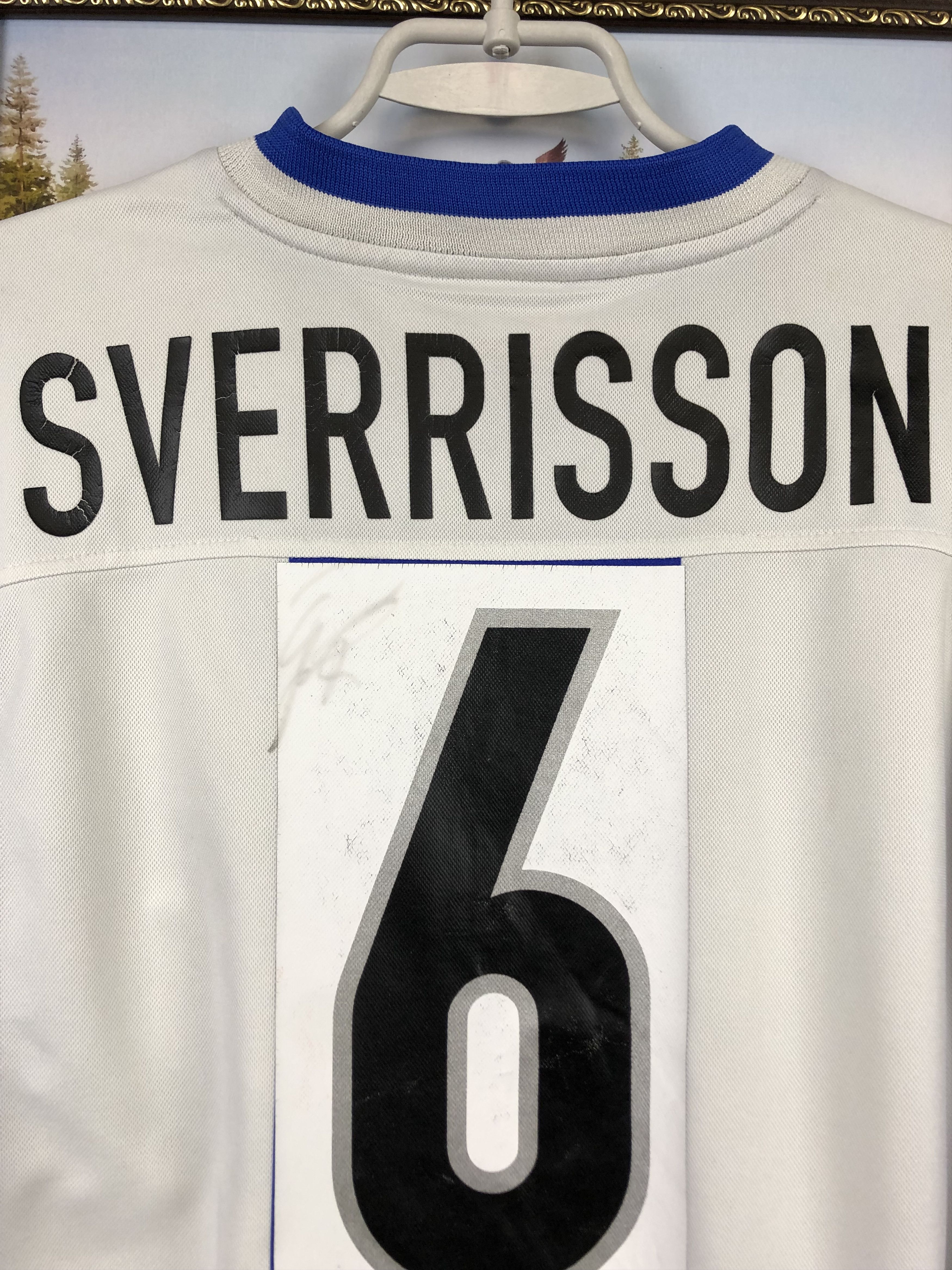 Nike Hertha football shirt 1999 Nike #6 Sverrisson Jersey Signed Size US XL / EU 56 / 4 - 14 Thumbnail