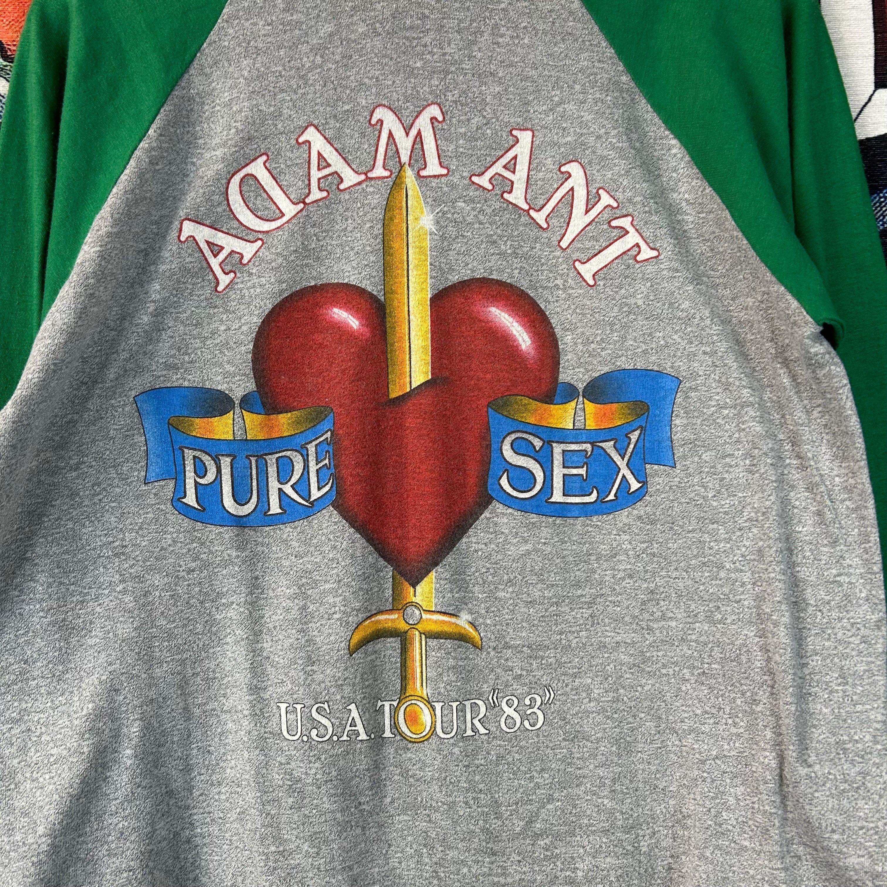 Vintage Vintage 80s 1983 Adam Ant Pure Sex Tour Baseball Raglan Tee Size US L / EU 52-54 / 3 - 6 Thumbnail