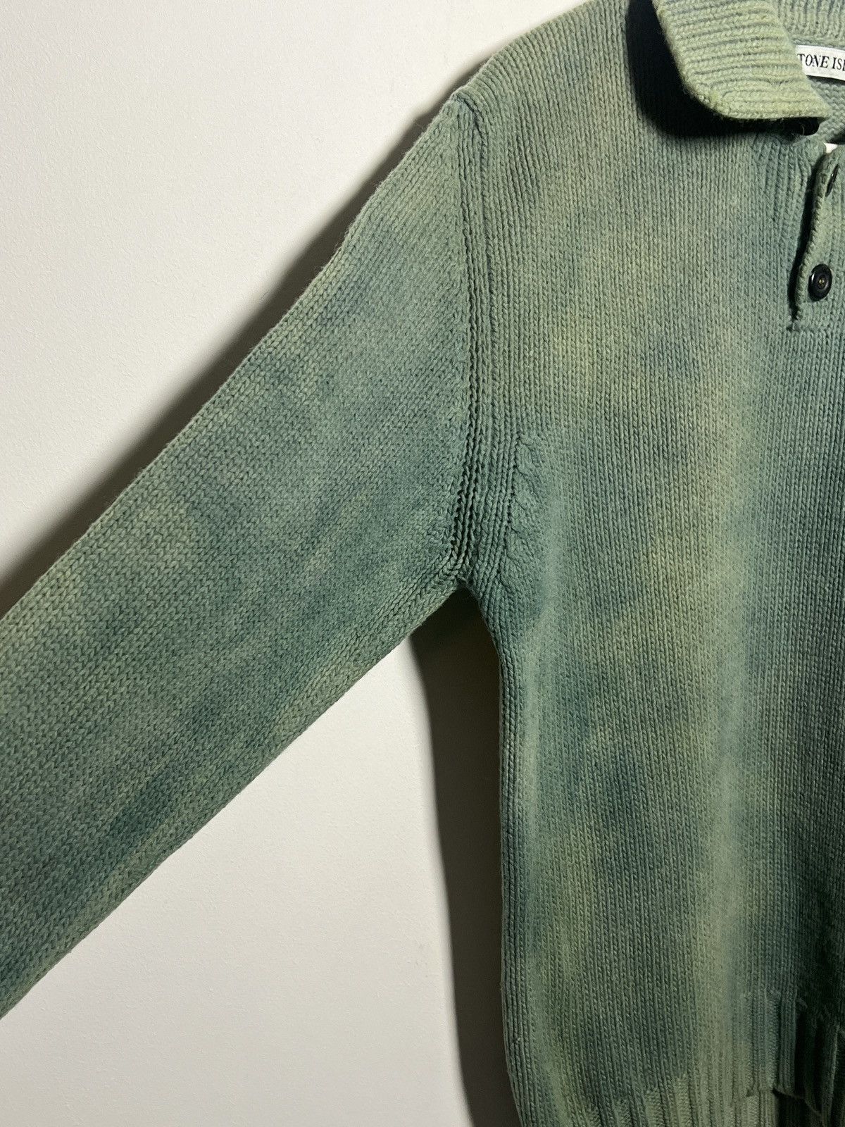 Stone Island Stone Island Chunky Overdyed Sweater – Vintage – Sage Green Size US M / EU 48-50 / 2 - 12 Thumbnail