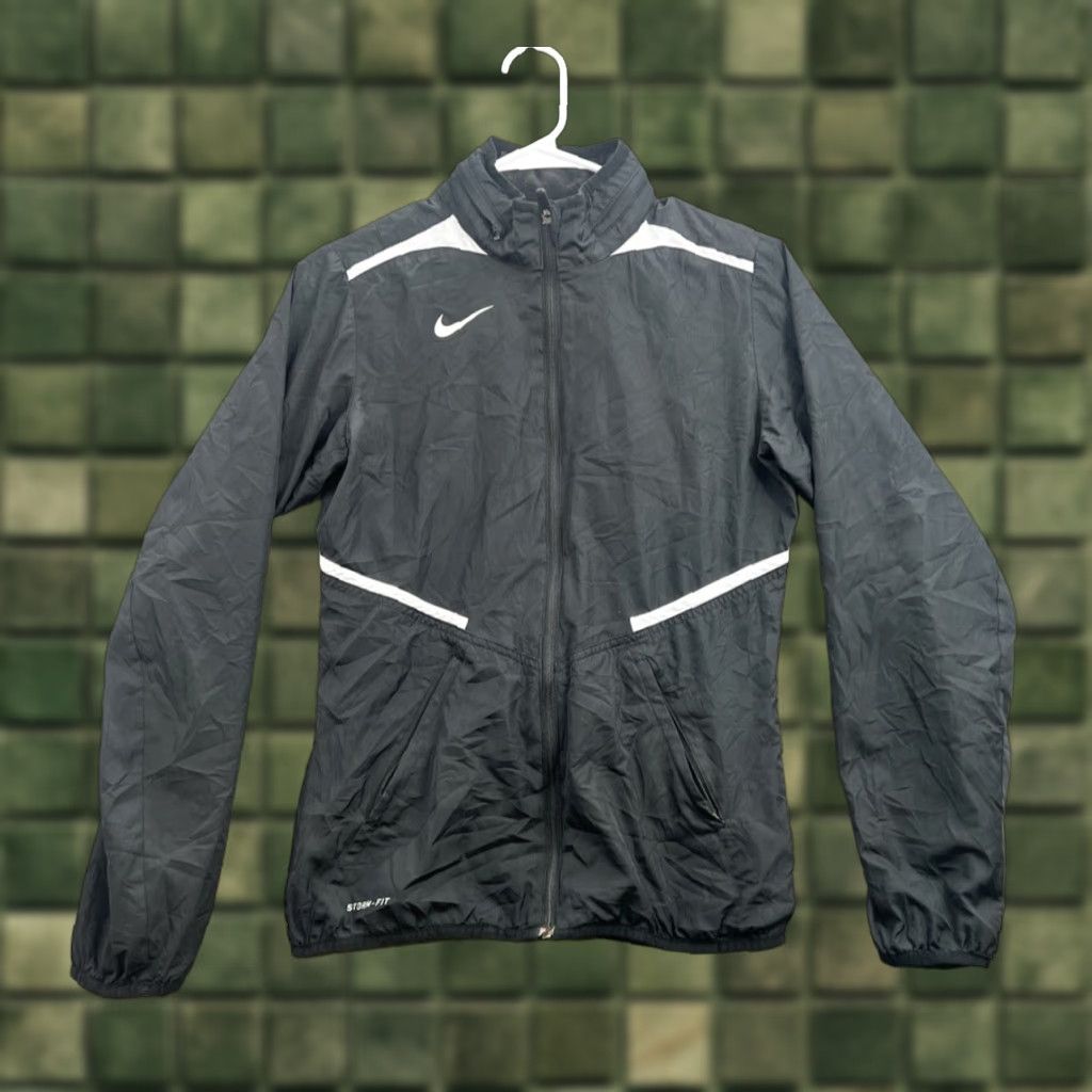 Nike Nike Jacket Women's XS Black Track Jacket Athletic Long Sleeve Pockets Full Zip Dri-Fit Casual Activewear Size XS / US 0-2 / IT 36-38 - 1 Thumbnail