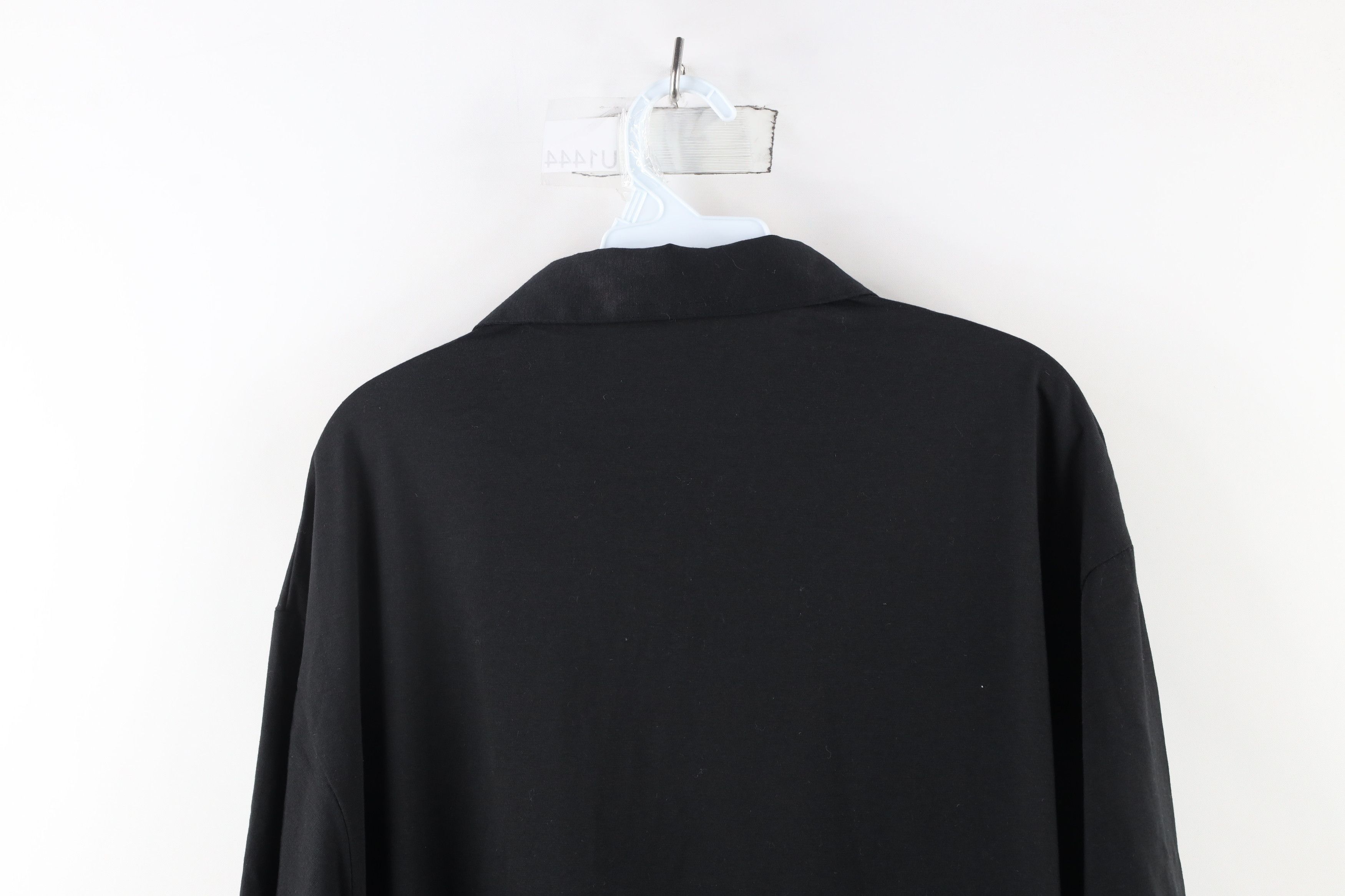 Vintage Deadstock Vintage 90s Streetwear Collared Polo Shirt Black Size US L / EU 52-54 / 3 - 9 Thumbnail