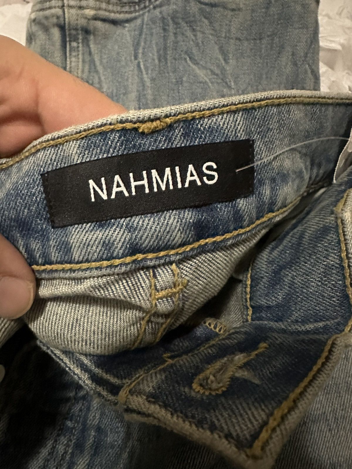Nahmias Nahmias Straight Leg Panelled Jeans Size US 34 / EU 50 - 2 Thumbnail
