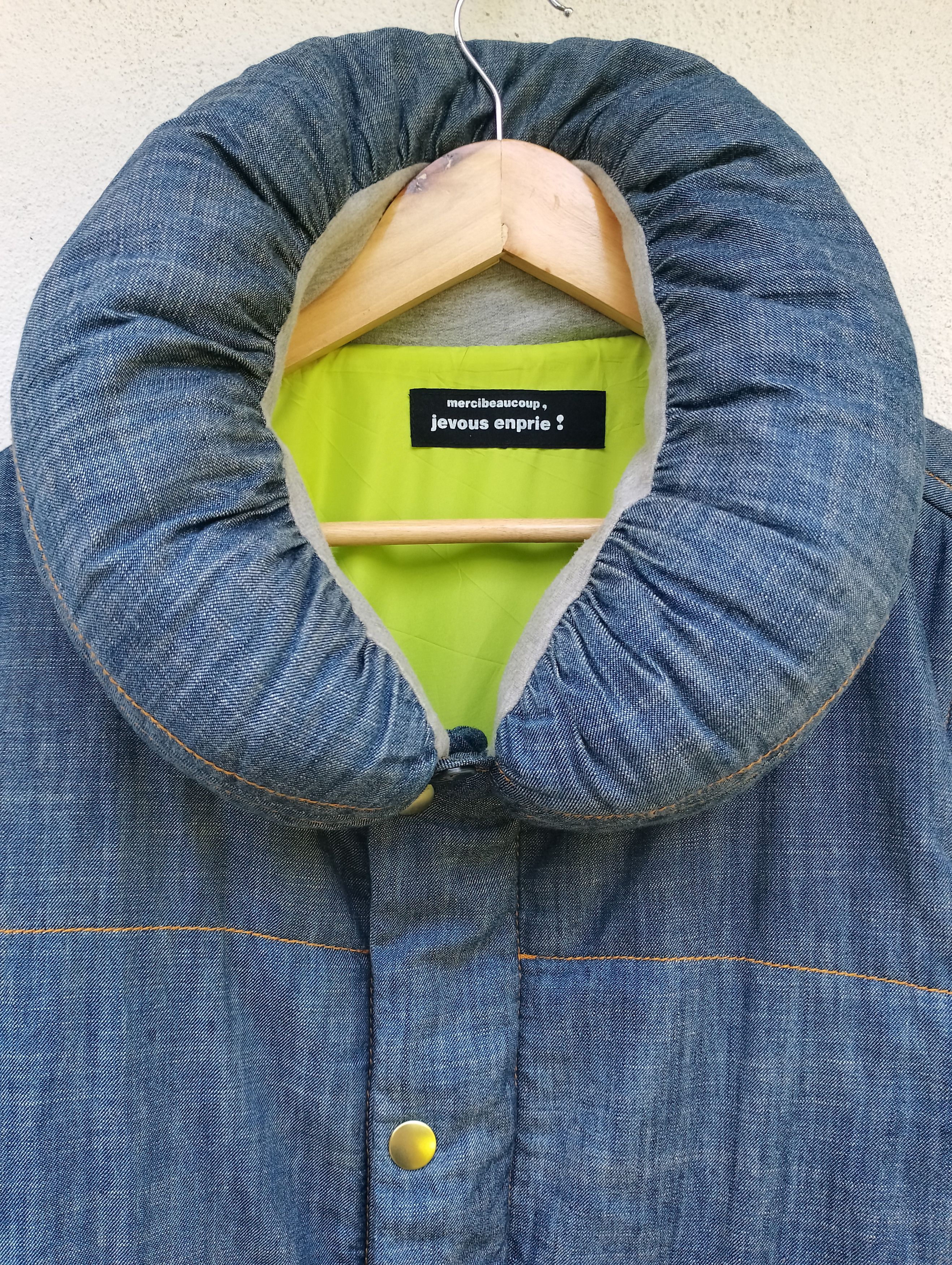 Issey Miyake × Japanese Brand × mercibeaucoup Mercibeaucoup Denim Pillow Jacket By Issey Miyake Size US L / EU 52-54 / 3 - 3 Thumbnail