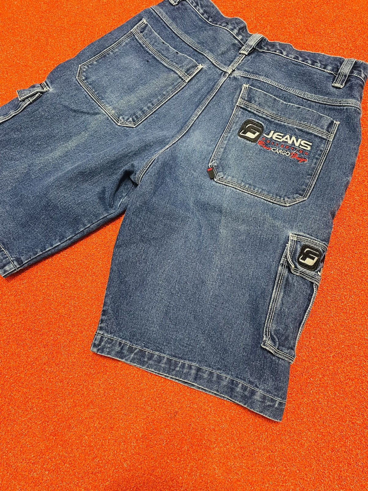 Fubu × Vintage Fubu Jeans Mens Cargo Dark Wash Denim Baggy Hip Hop Size US 38 / EU 54 - 10 Thumbnail