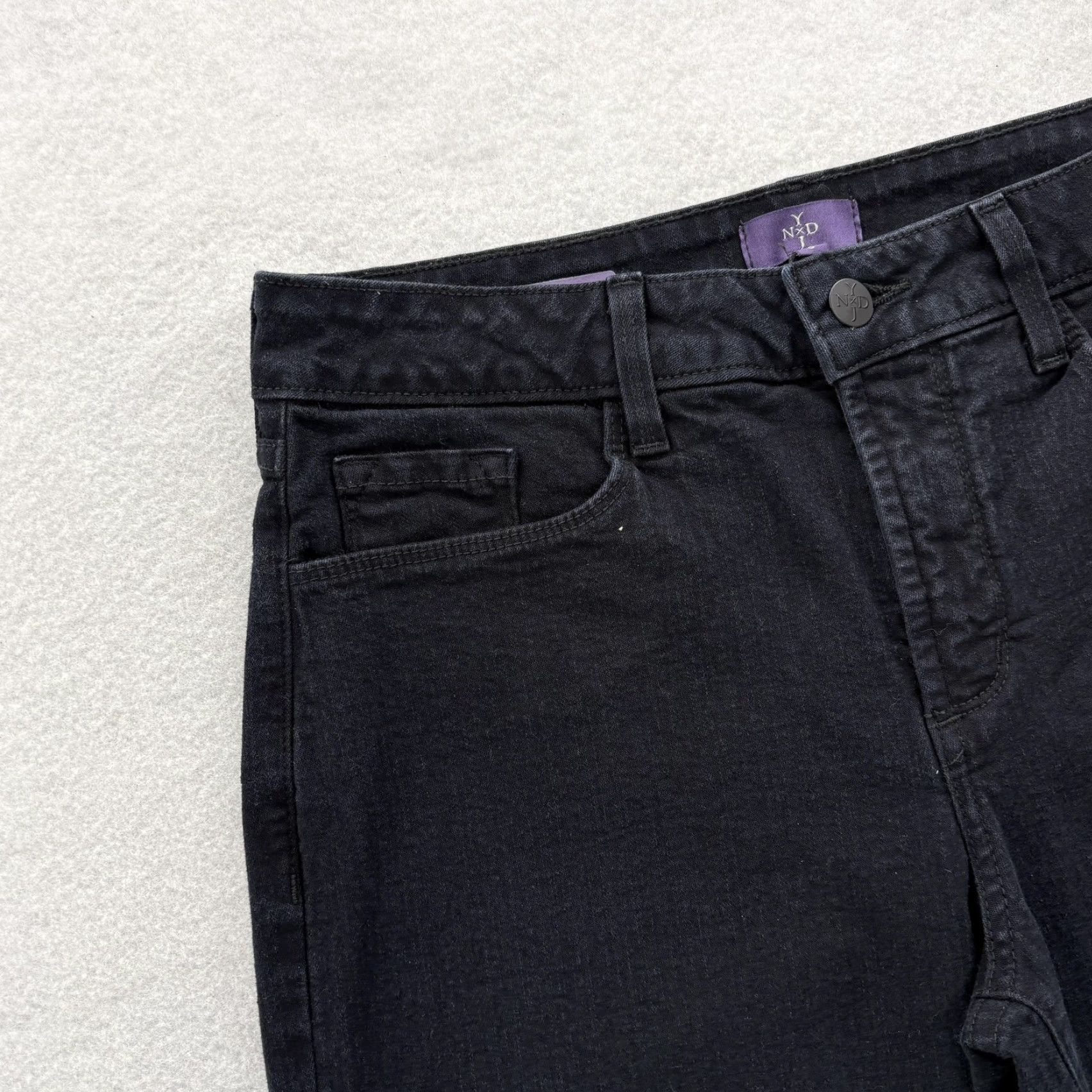 NYDJ NYDJ Barbara Bootcut Jeans Womens 8 Short Black High Rise Stretch Shaping Denim Size 30" / US 8 / IT 44 - 3 Thumbnail