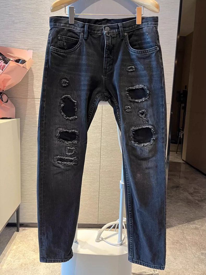 Helmut Lang Helmut Lang Distressed Washed Denim Jeans - dmc Size US 32 / EU 48 - 1 Thumbnail