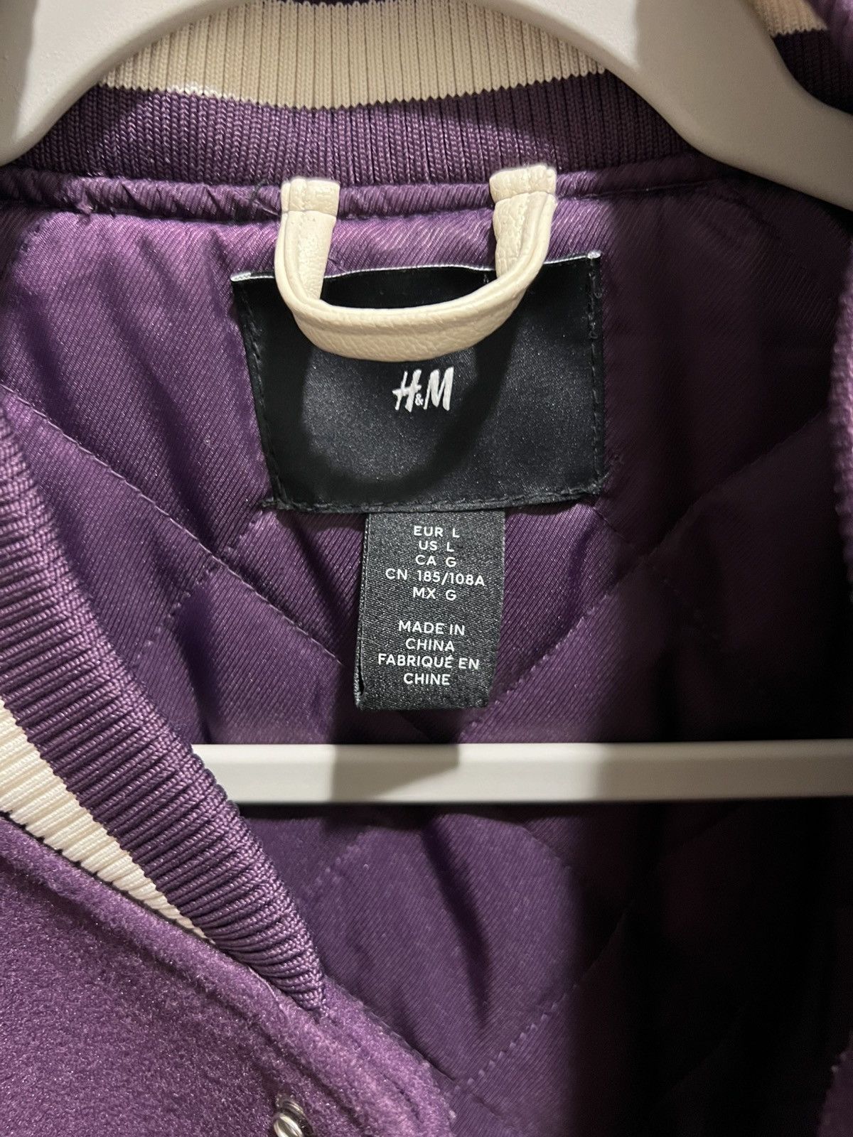 H&M H&M Purple and Cream Varsity Jacket Size US L / EU 52-54 / 3 - 4 Thumbnail